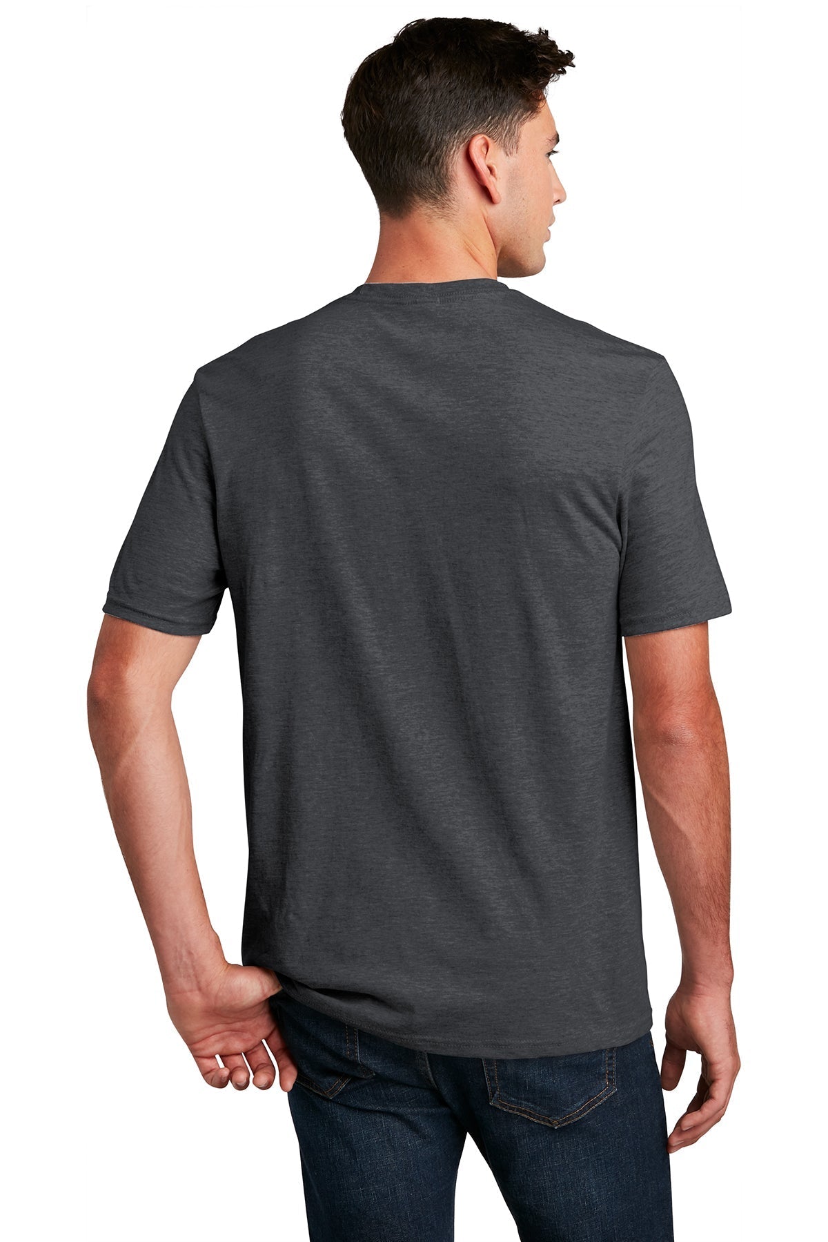 District Made Mens Perfect Blend Tee's, Heathered Charcoal [ACI Jet Uniforms]