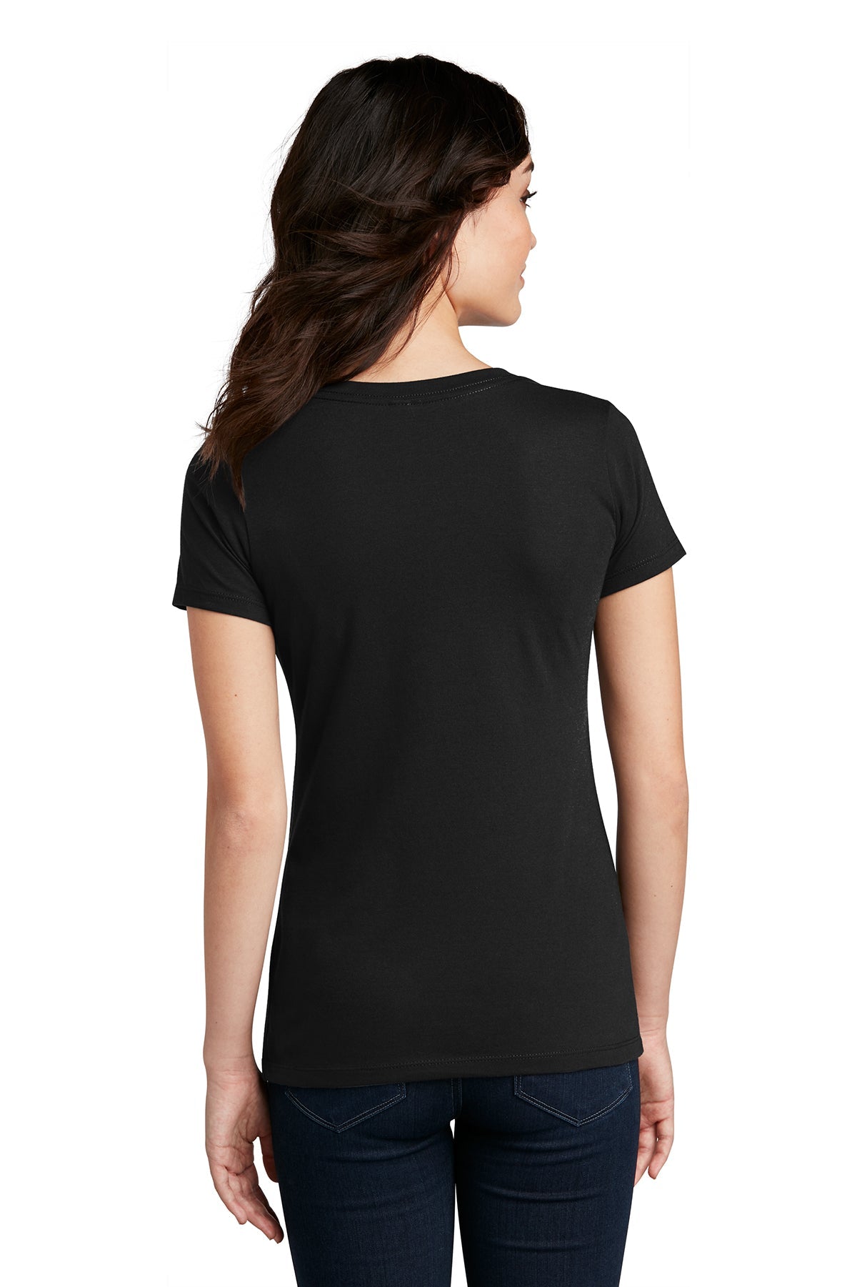 District Made Ladies Perfect Blend V-Necks, Black [Appalachian Heating]