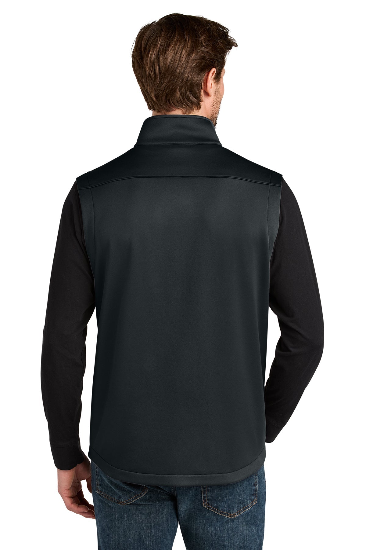 Eddie Bauer Smooth Mid Layer Custom Fleece Vests, Black [Kizen]