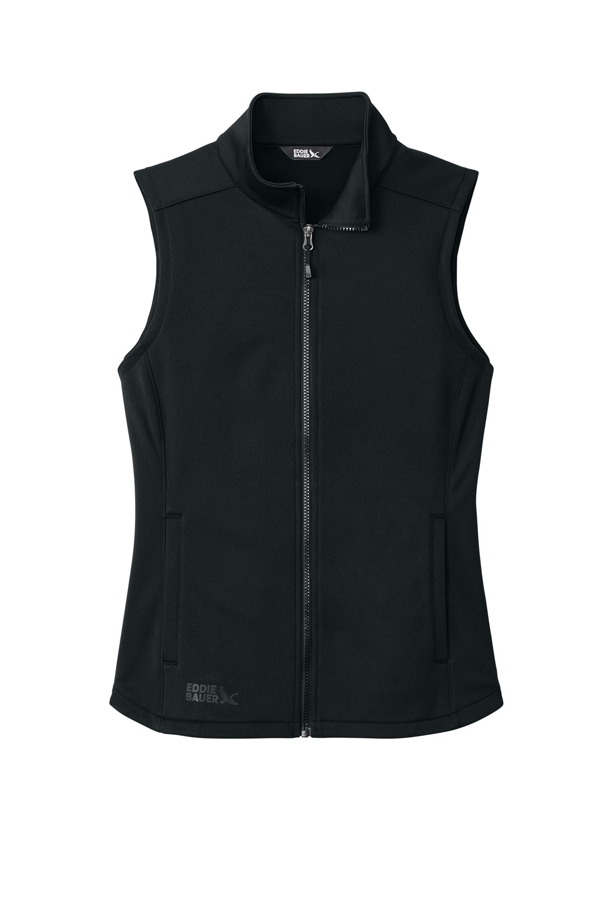 Eddie Bauer Womens Smooth Mid Layer Custom Fleece Vests, Black [Donor Recovery Services]