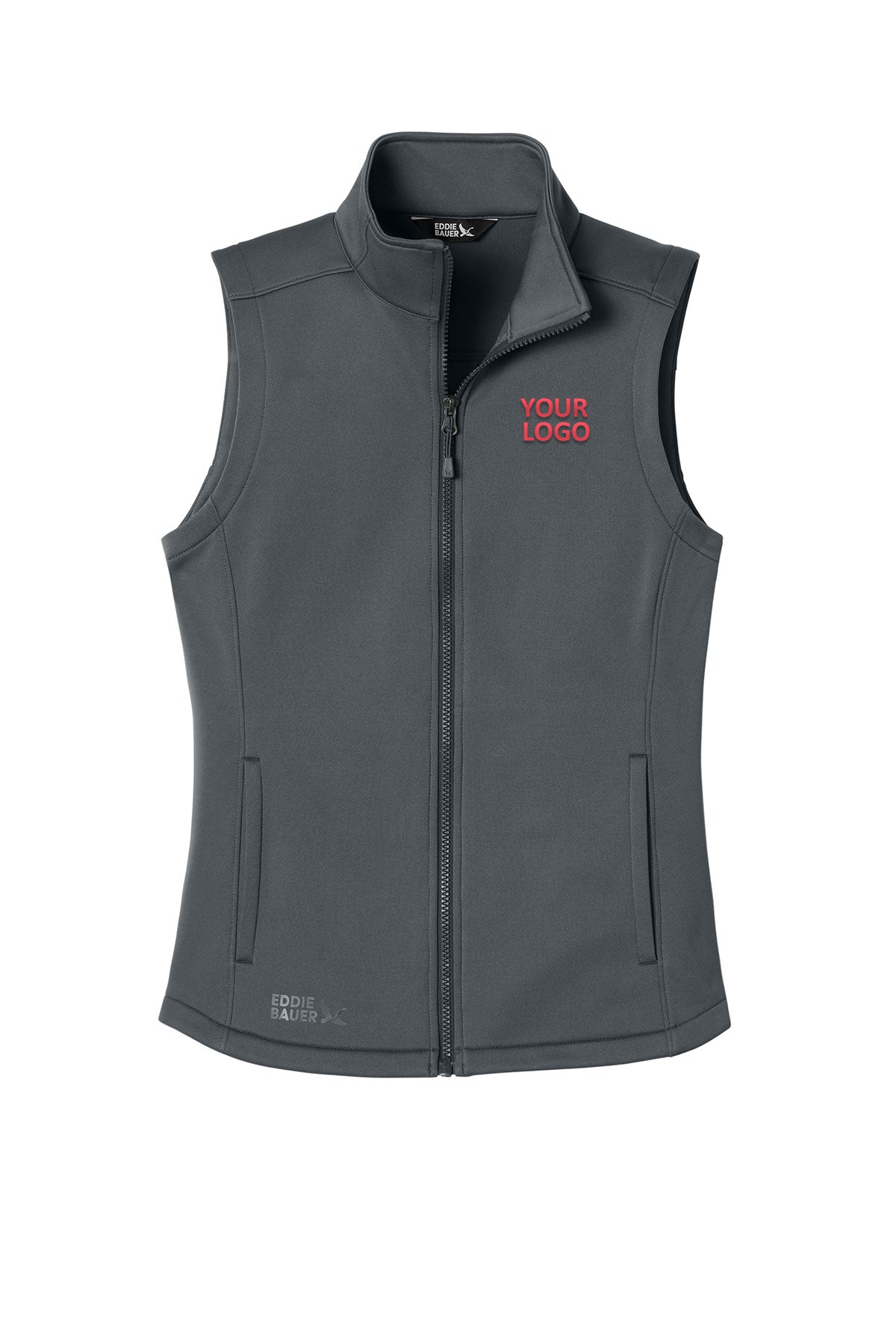 Eddie Bauer Womens Smooth Mid Layer Custom Fleece Vests, Iron Gate