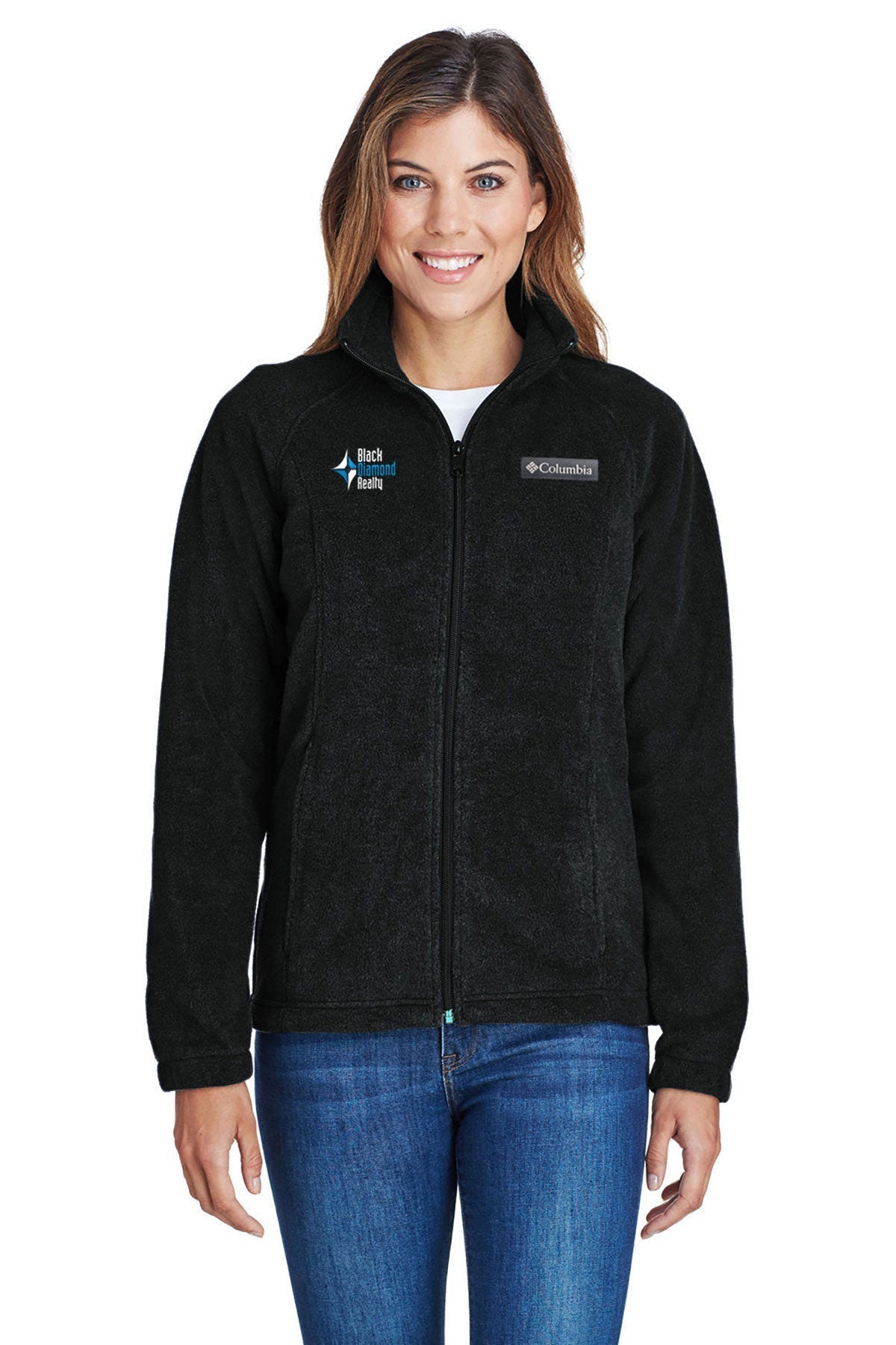 Columbia Ladies Benton Springs Full Zip Fleece, Black [Black Diamond Realty]