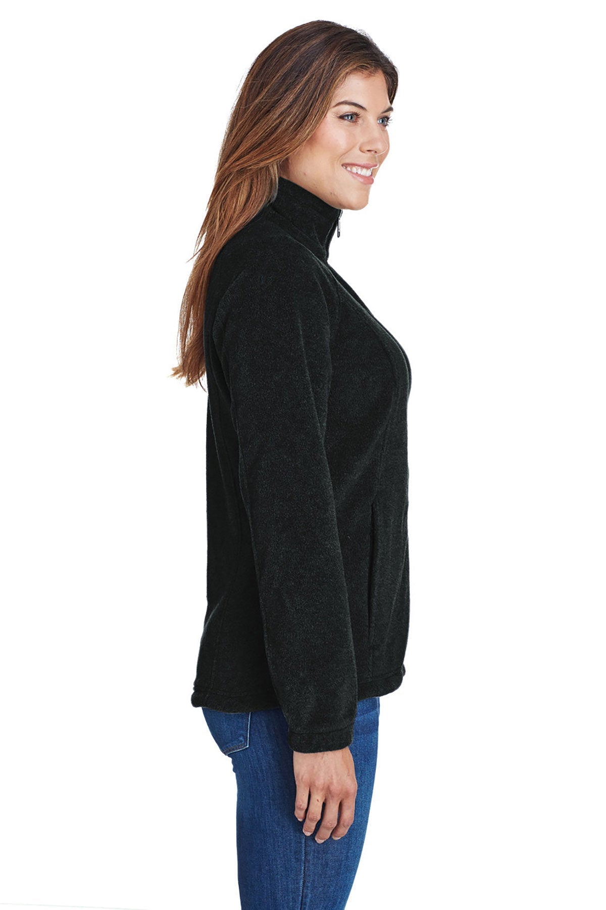Columbia Ladies Full Zip Fleece, Black [Black Diamond Realty]