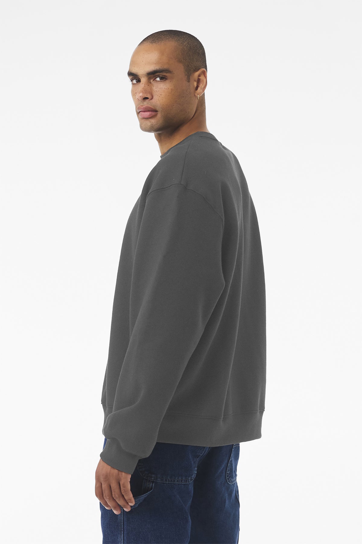 Bella Canvas Unisex Heavyweight Custom Crewneck Sweatshirts, Asphalt [GOBHI]