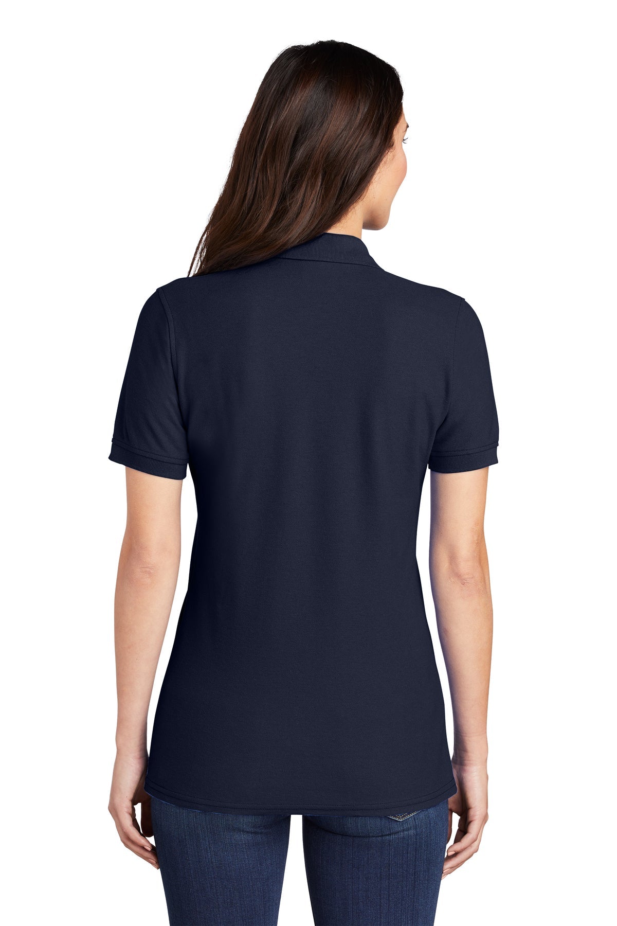 Port & Company Ladies Customized Pique Polos, Deep Navy [CEI Consulting]