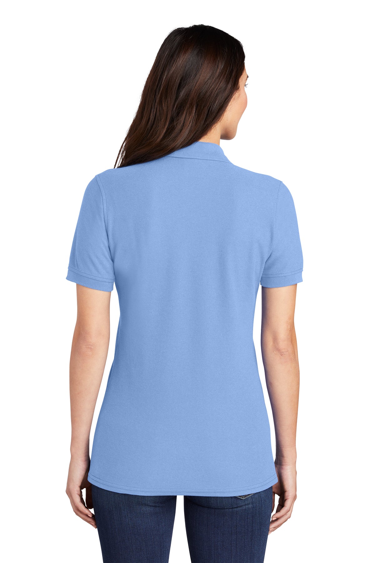 Port & Company Ladies Custom Pique Polos, Light Blue [High Sky Children's Ranch]
