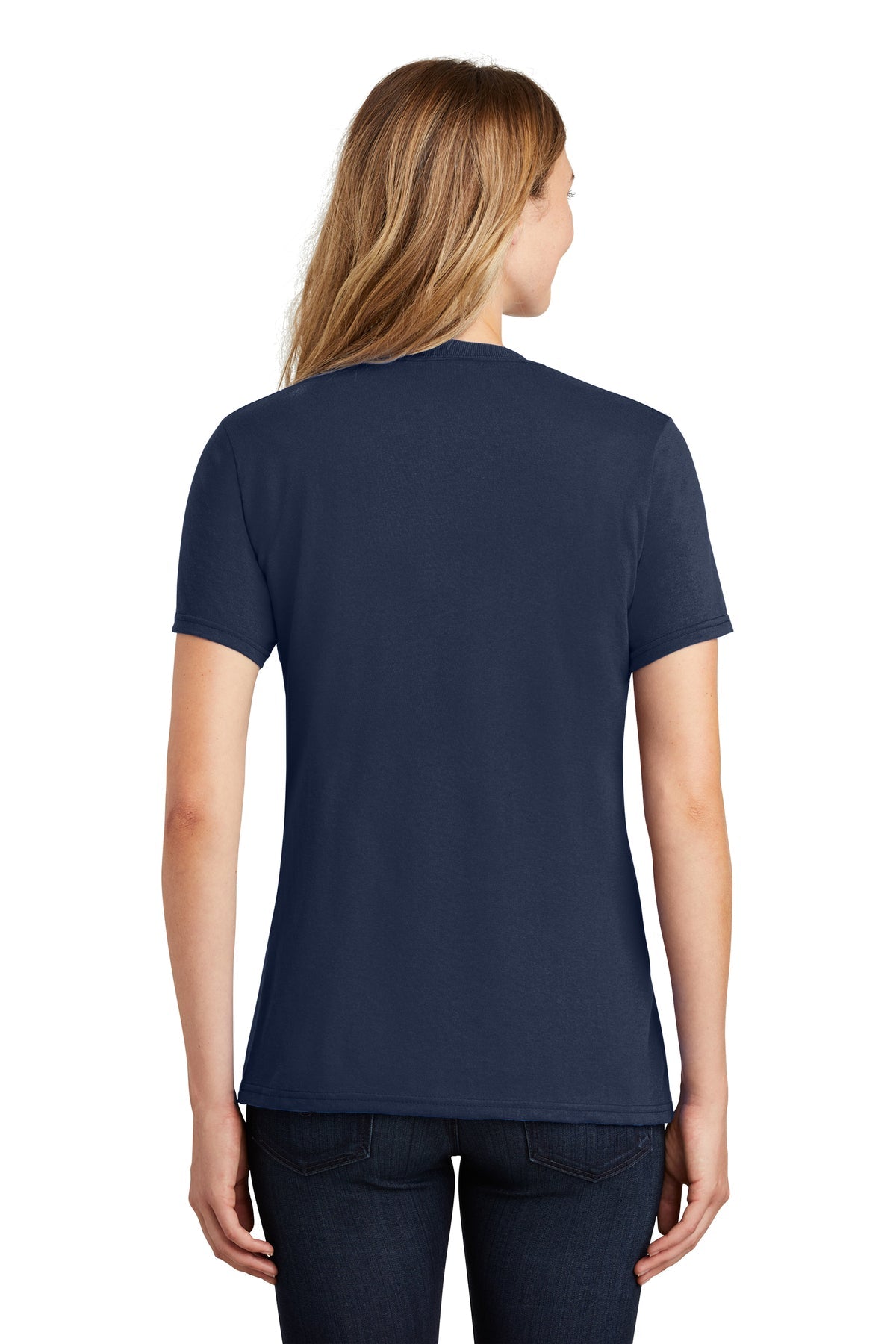 Port & Company Ladies Branded Core Blend Tee's, Navy [Fooda]