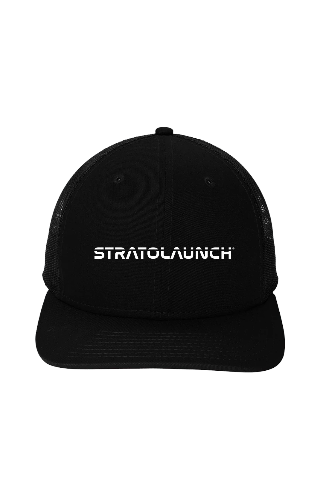 New Era Snapback Low Profile Trucker Cap, Black [Stratolaunch]