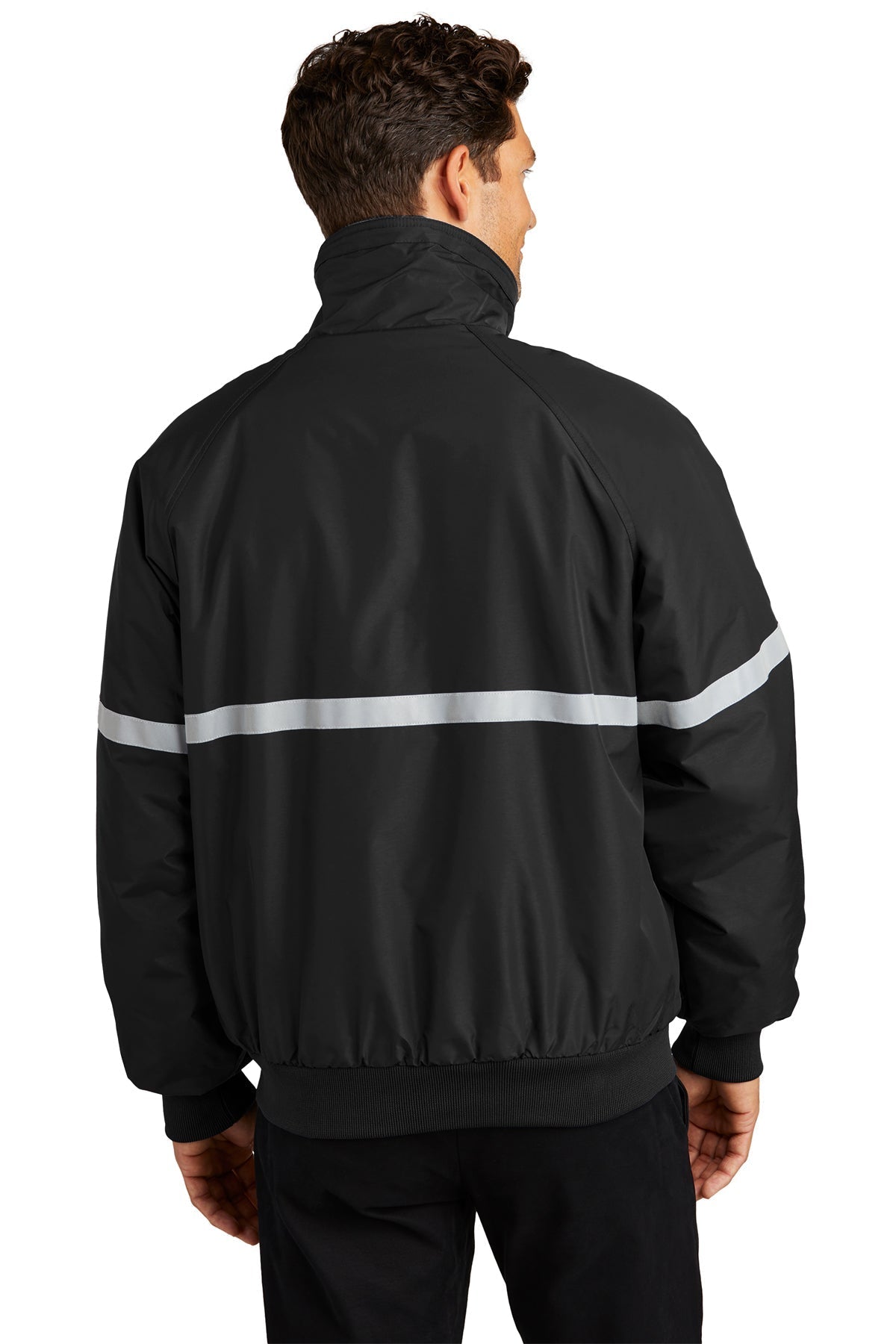 Port Authority Challenger Custom Jackets with Reflective Taping, True Black/ True Black/ Reflective [Harford Crisis Response]