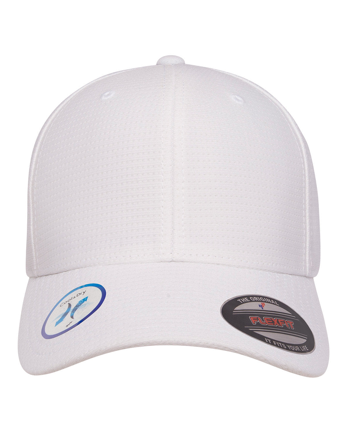 Flexfit Adult Cool & Dry Callocks Tricot Custom Caps, White