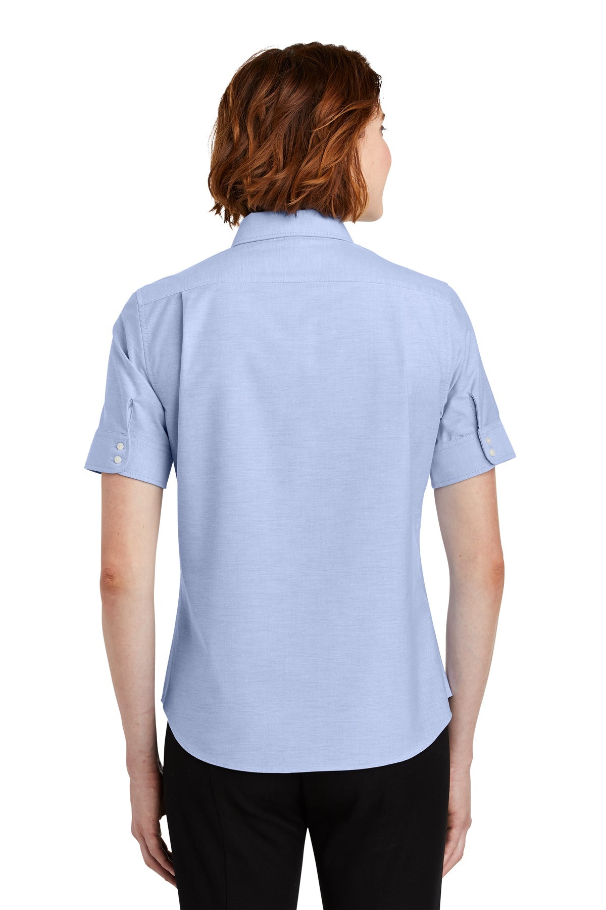 Port Authority Ladies Short Sleeve SuperPro Branded Oxford Shirts, Oxford Blue [ACI Jet Uniforms]