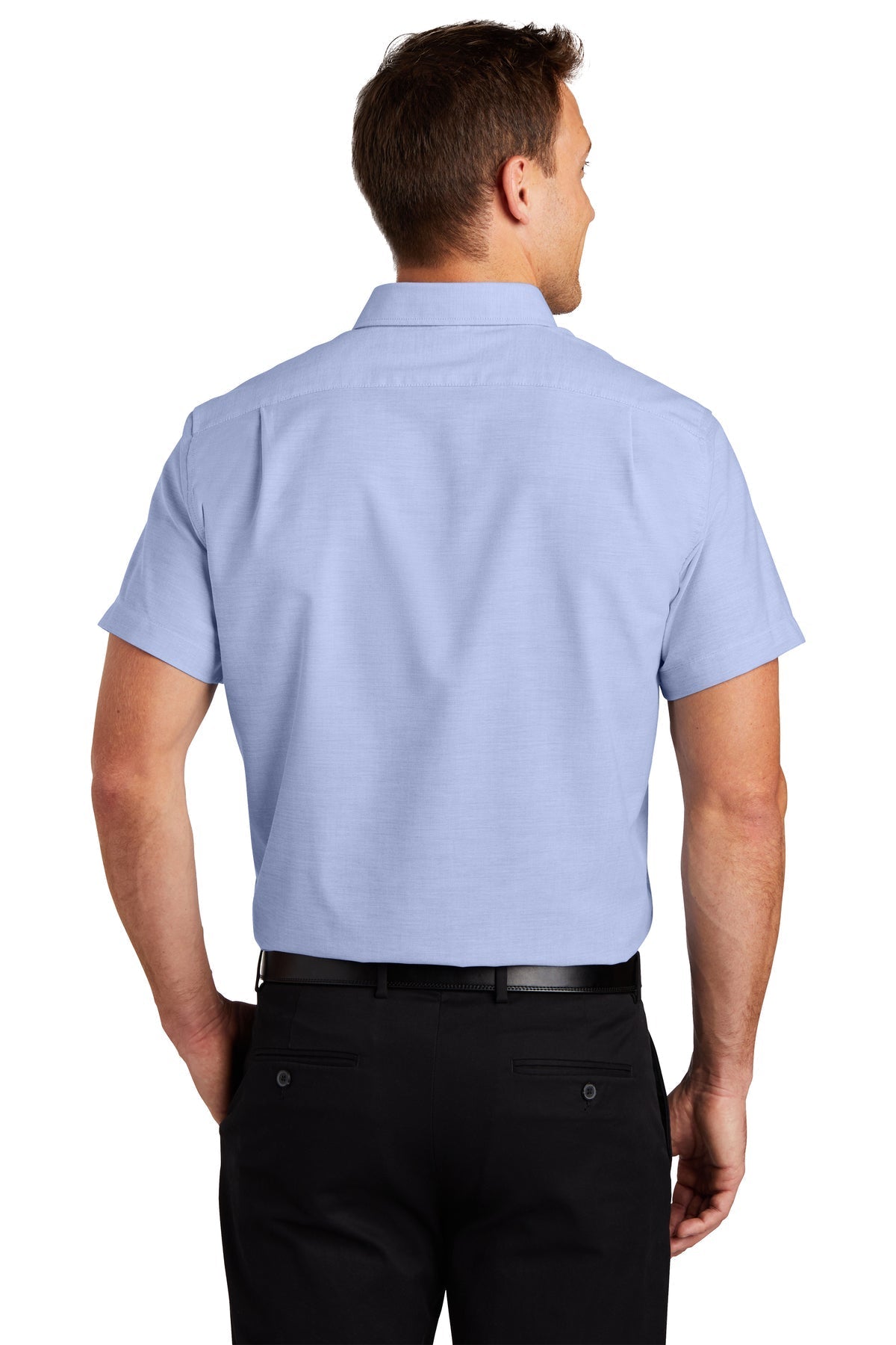Port Authority Short Sleeve SuperPro Custom Oxford Shirts, Oxford Blue [ACI Jet Uniforms]