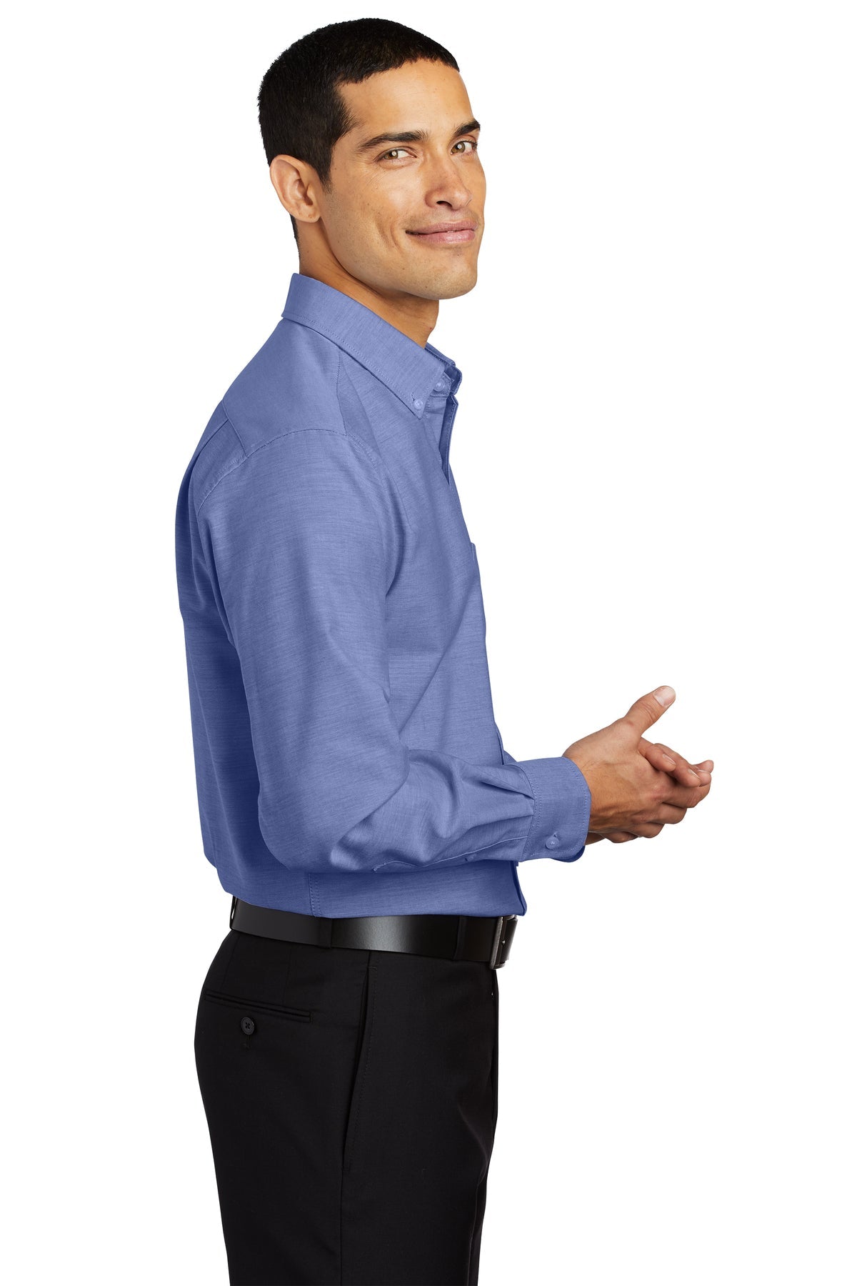 Port Authority SuperPro Custom Oxford Shirts, Navy [Guardian Pharmacy of Cincinnati DBA Mullaneys]