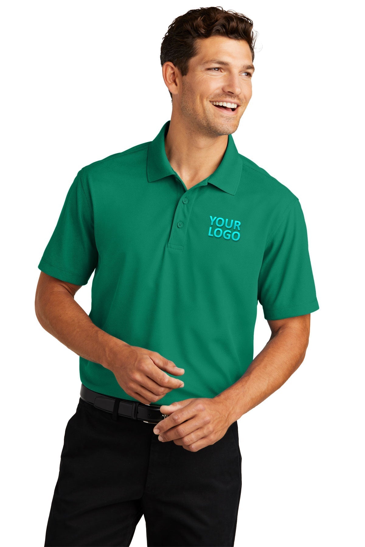 Port Authority Dry Zone Customized Grid Polos, Jewel Green [Elmwood Homes]