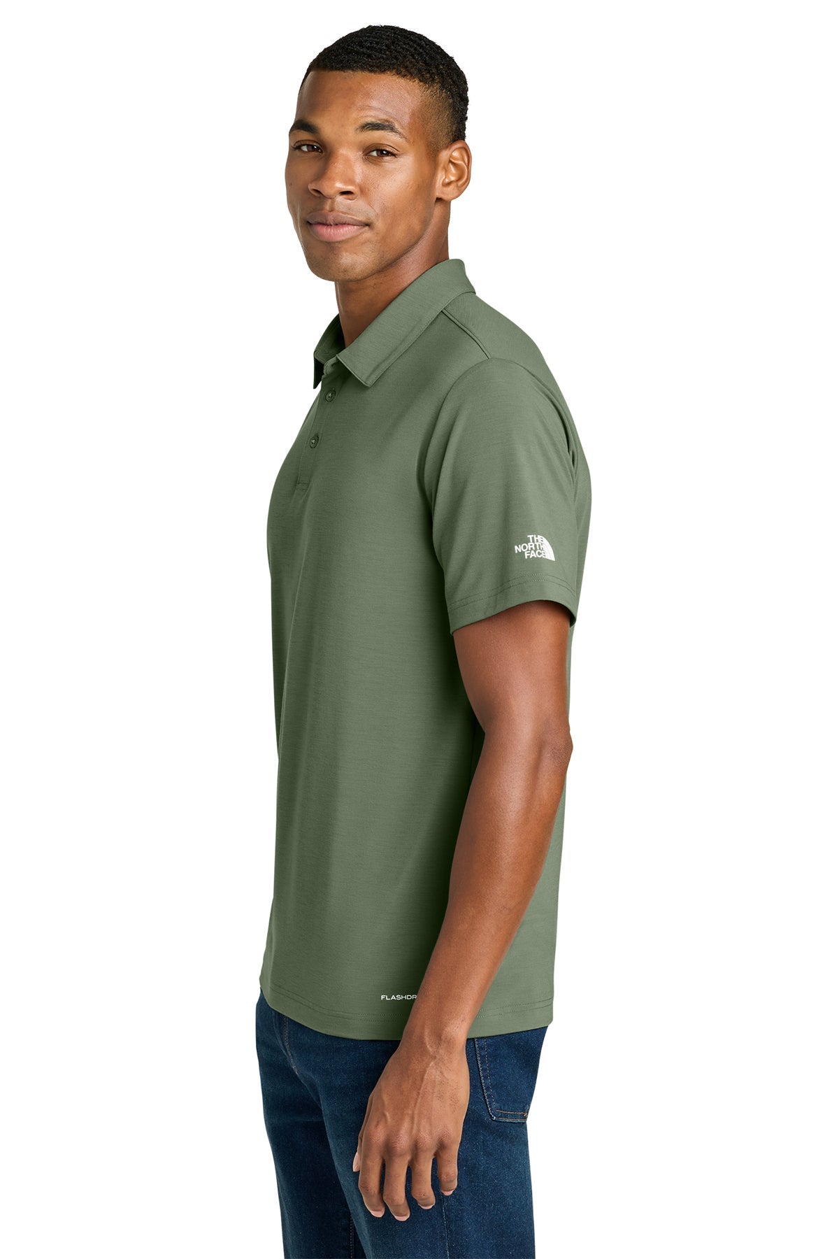 The North Face Canyon Crest Custom Polos, Bark Mist Green