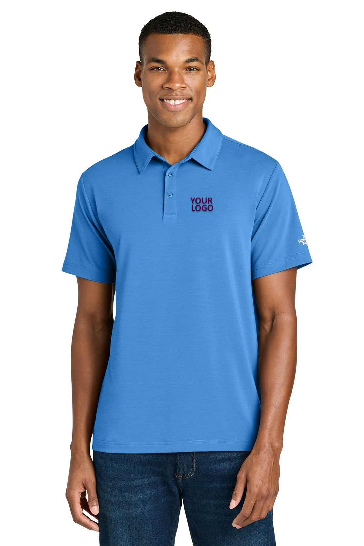 The North Face Canyon Crest Custom Polos, Marina Blue