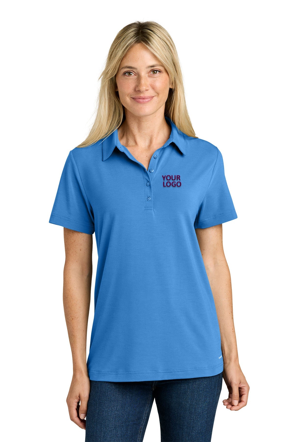 The North Face Marina Blue NF0A8GE1 custom embroidered polo shirts