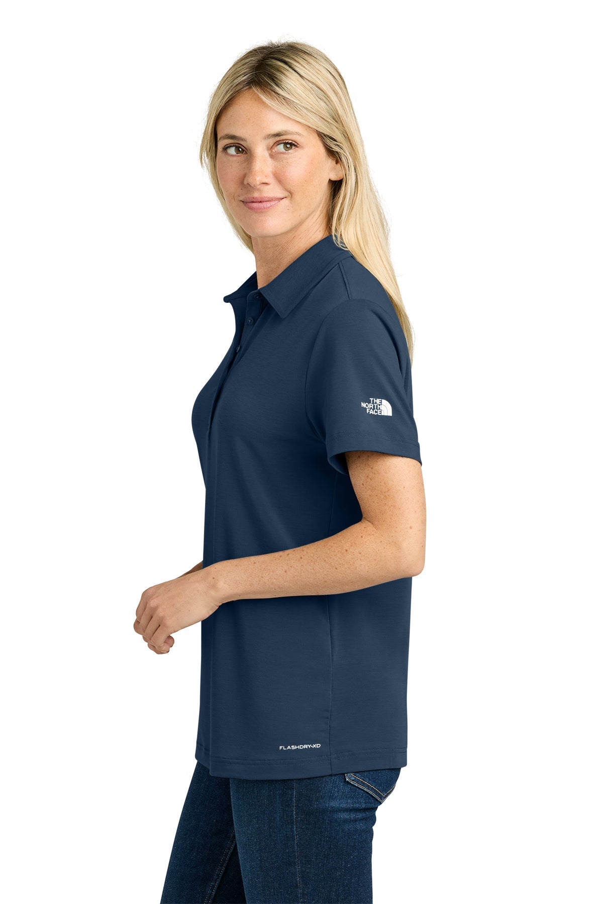 The North Face Womens Canyon Crest Custom Polos, Summit Navy