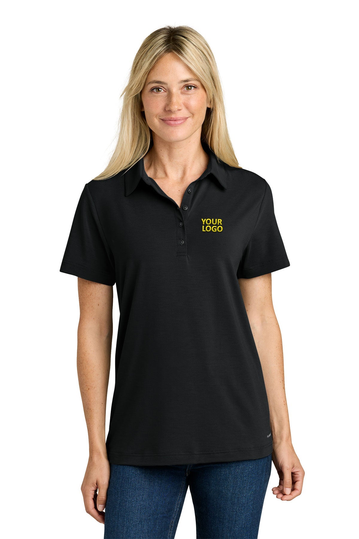 The North Face TNF Black NF0A8GE1 custom logo polo shirts embroidered