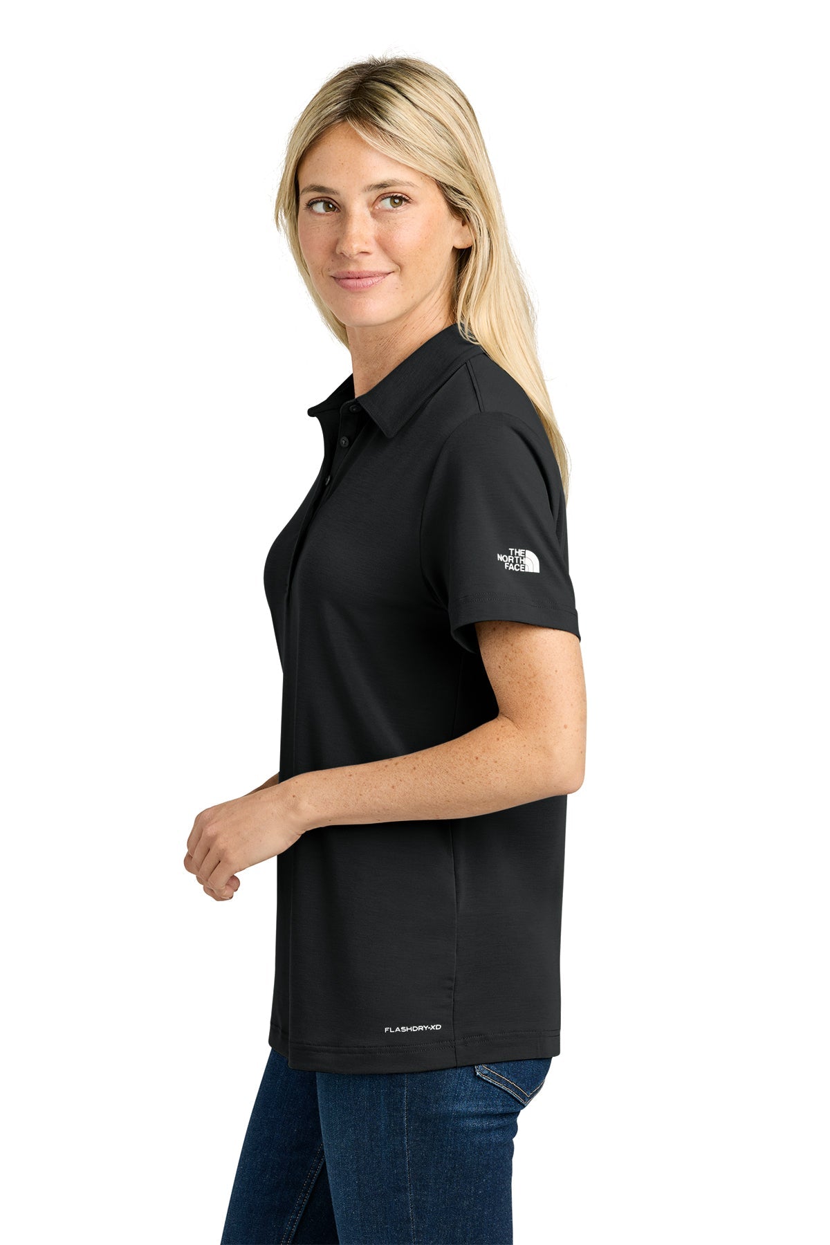 The North Face Womens Canyon Crest Custom Polos, TNF Black