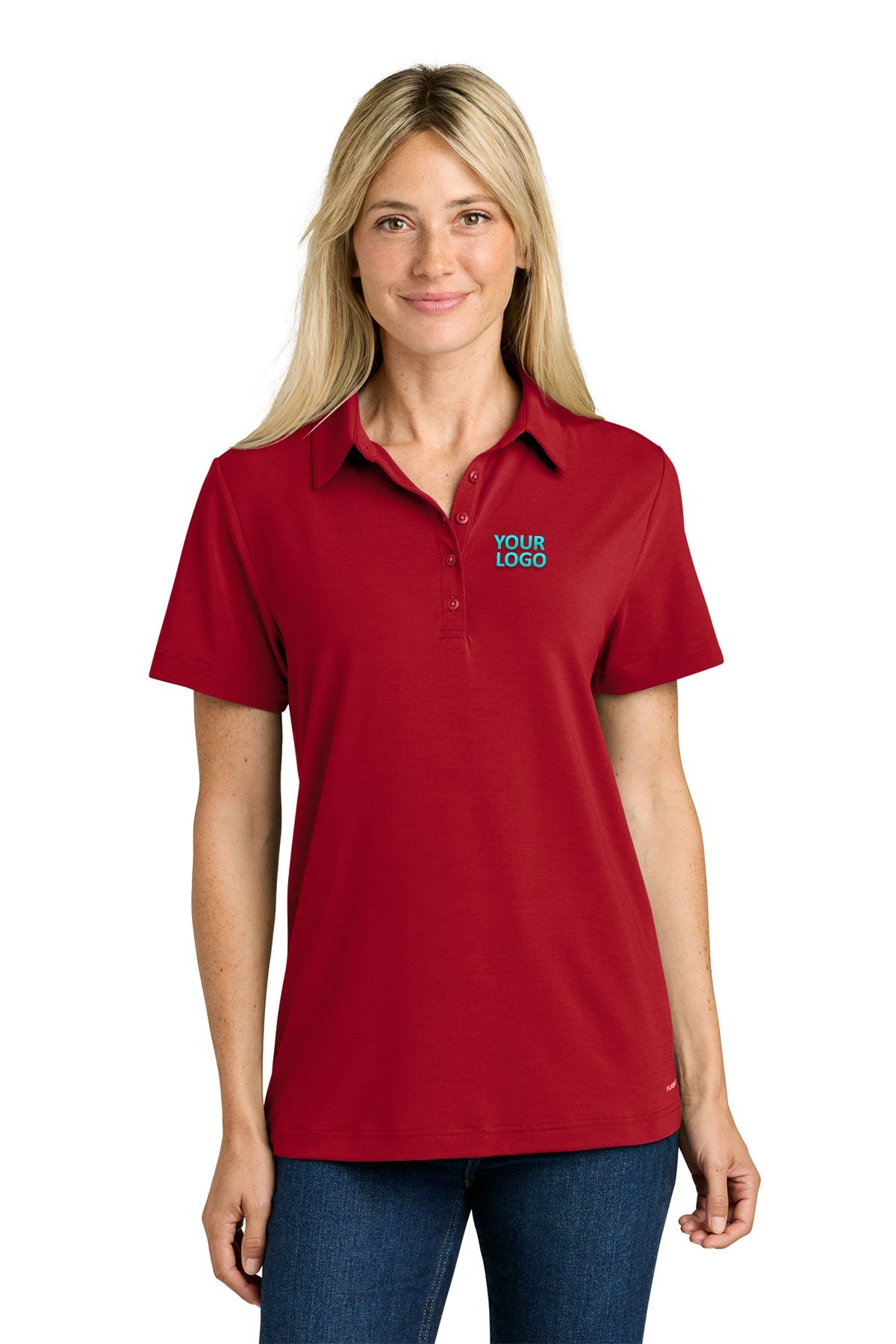 The North Face Womens Canyon Crest Custom Polos, TNF Red