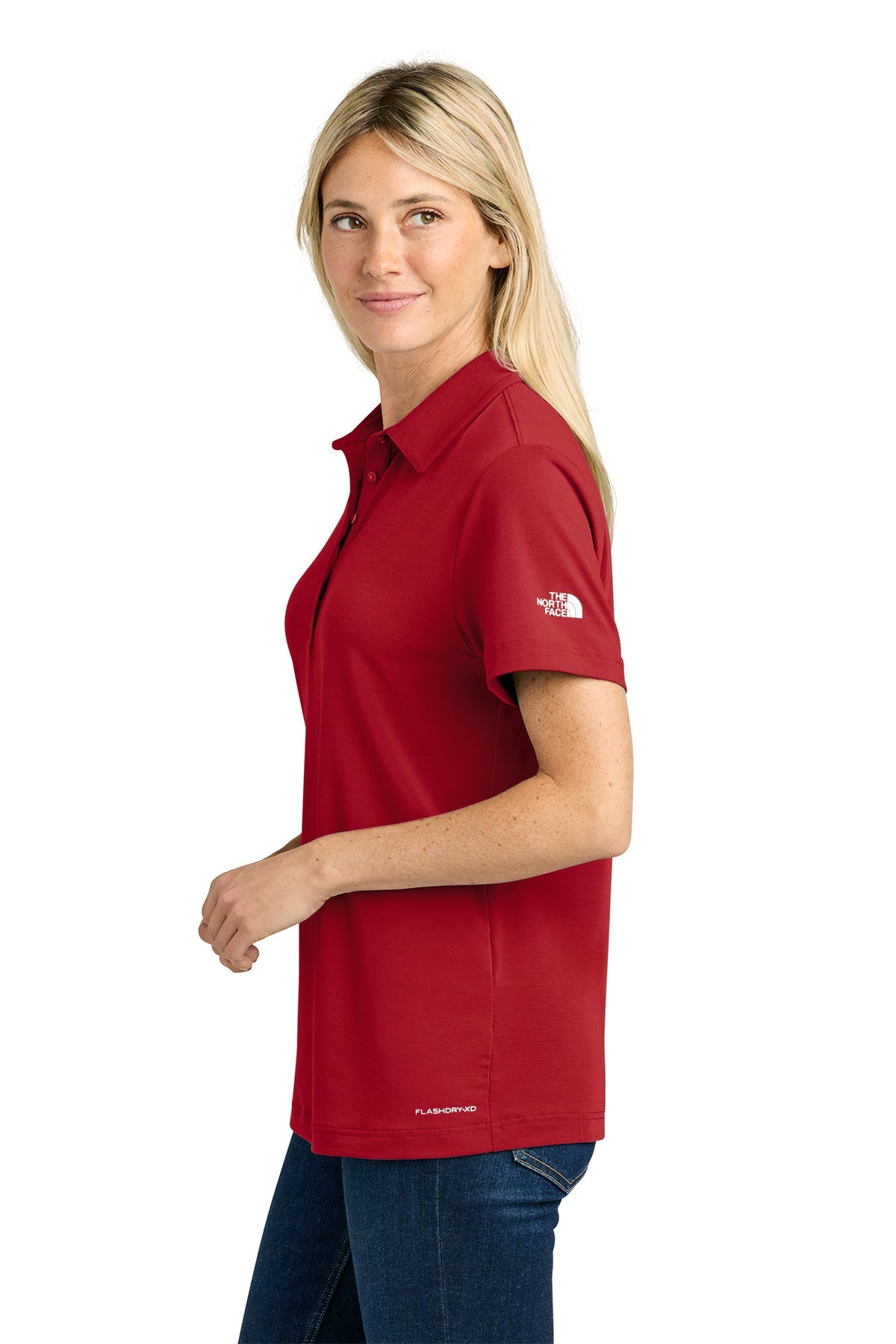The North Face Womens Canyon Crest Custom Polos, TNF Red