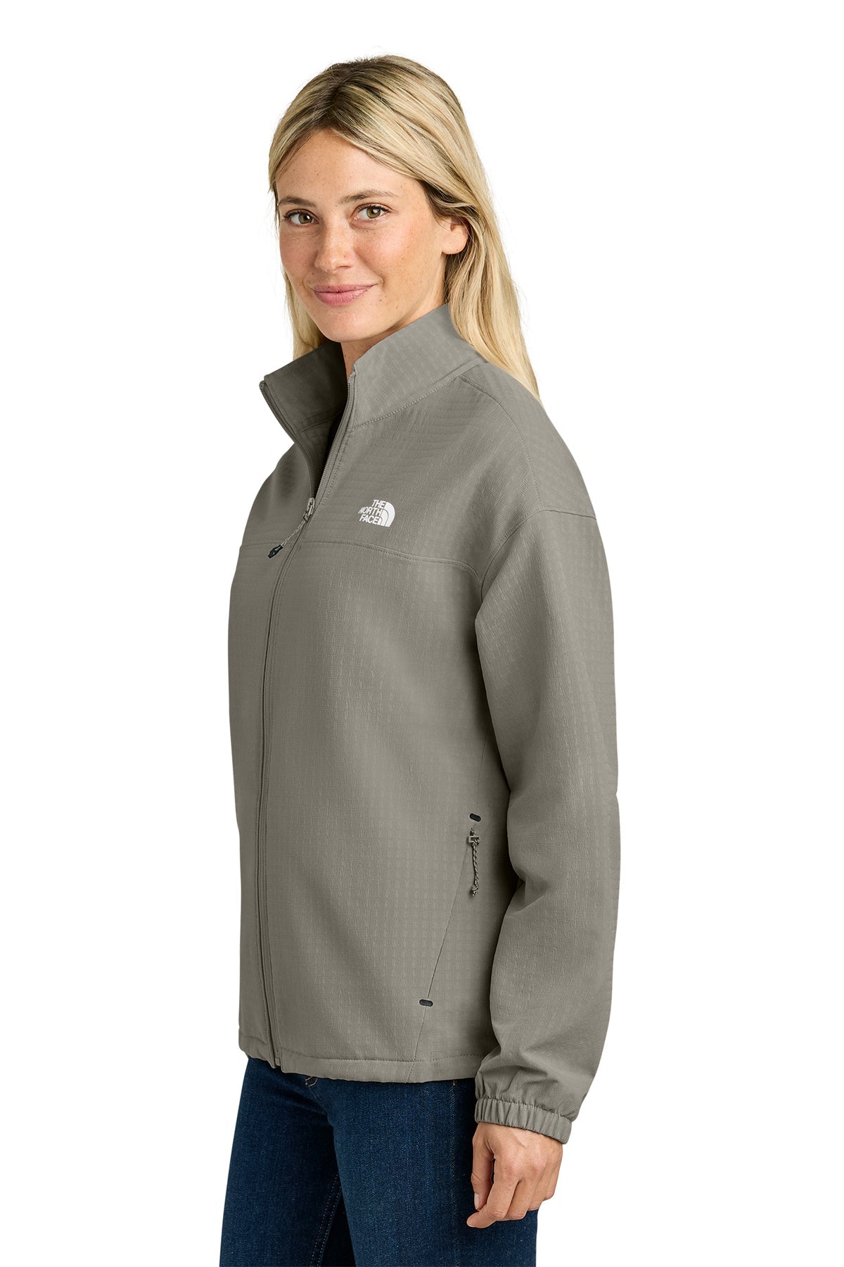 The North Face Womens Mountain Horizon Custom Jackets, Stone Slab Grey