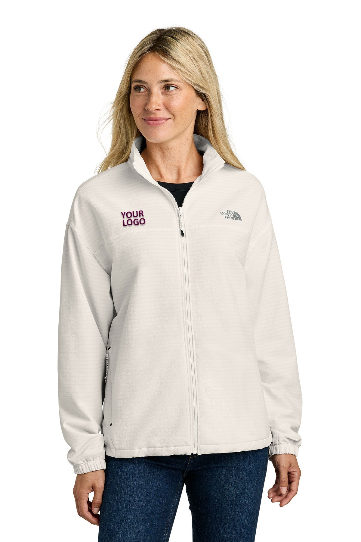 The North Face White Dune NF0A8GE3 company logo jackets