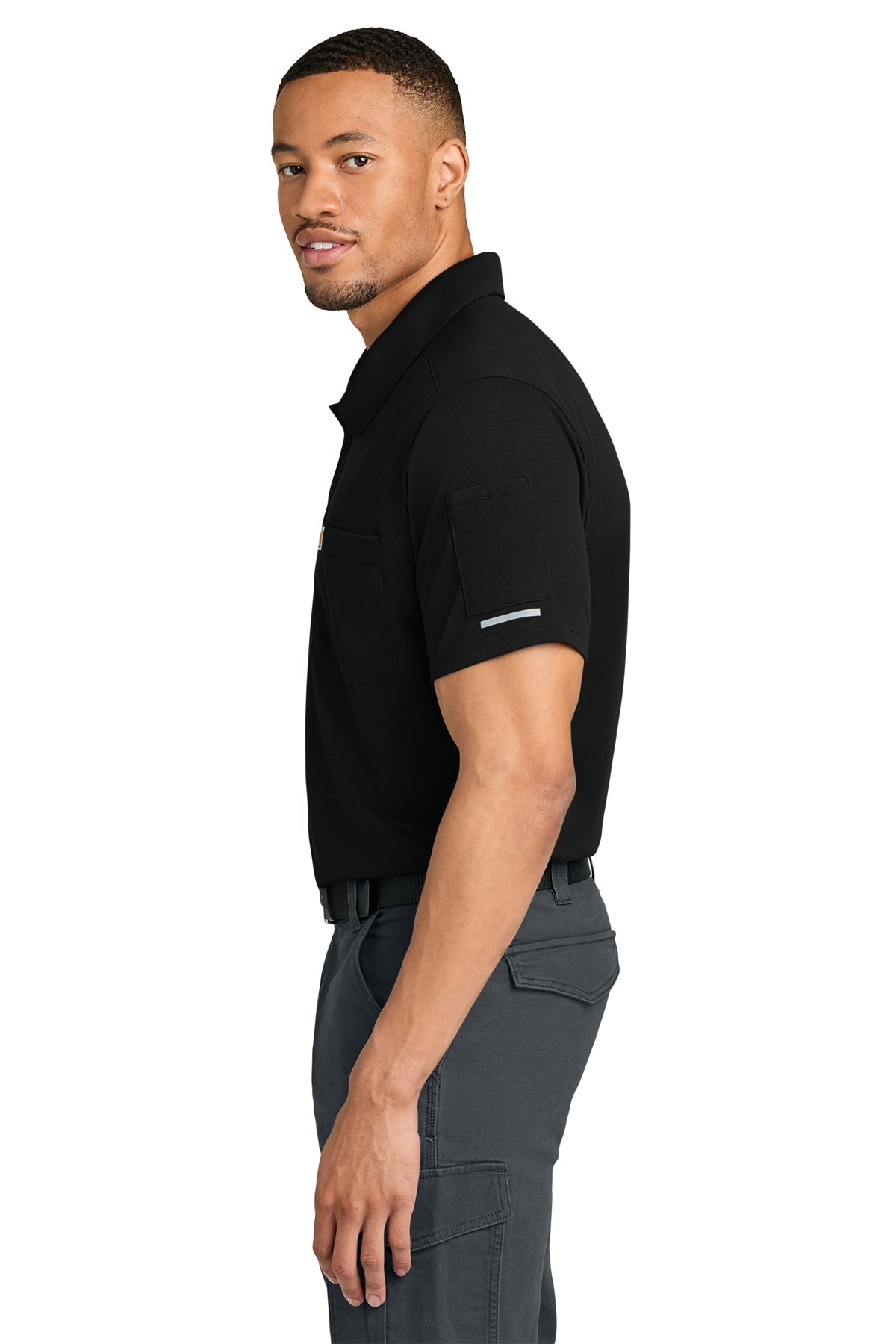 Carhartt FLD & RSCU Polo, Black [Olive Crest]