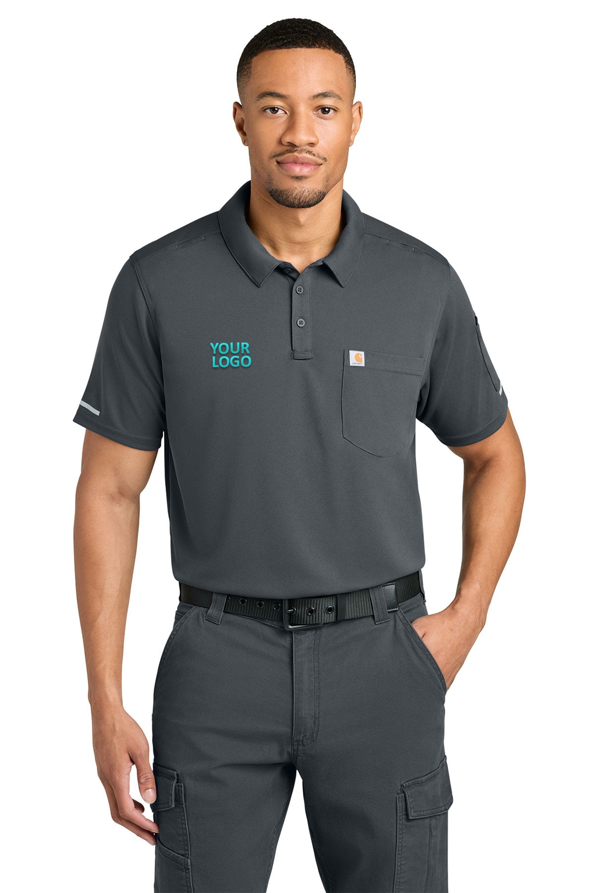 Carhartt FLD & RSCU Polo, Pewter