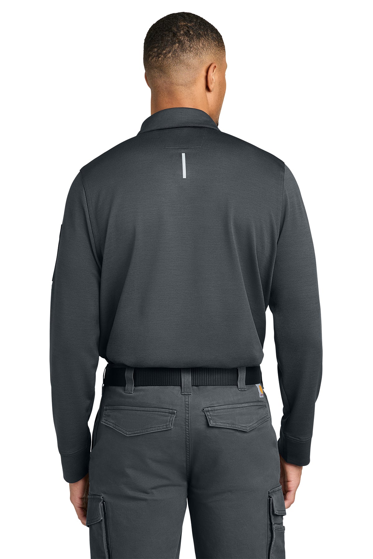 Carhartt FLD & RSCU Long Sleeve Polo, Pewter