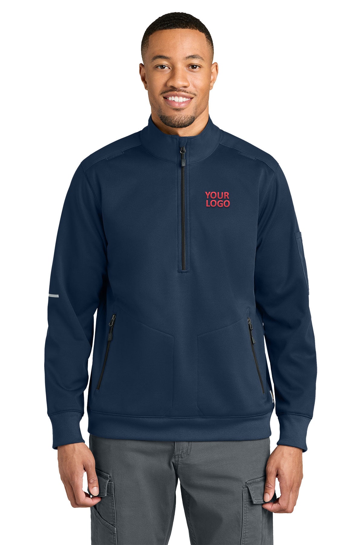 Custom Carhartt CTC86912 Dark Navy custom sweatshirts with logo