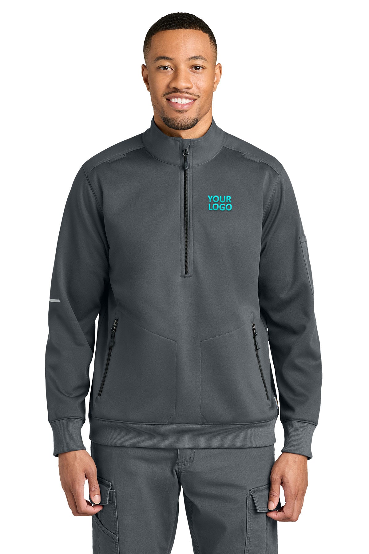 Carhartt FLD & RSCU 1/2-Zip Mid-Layer, Pewter
