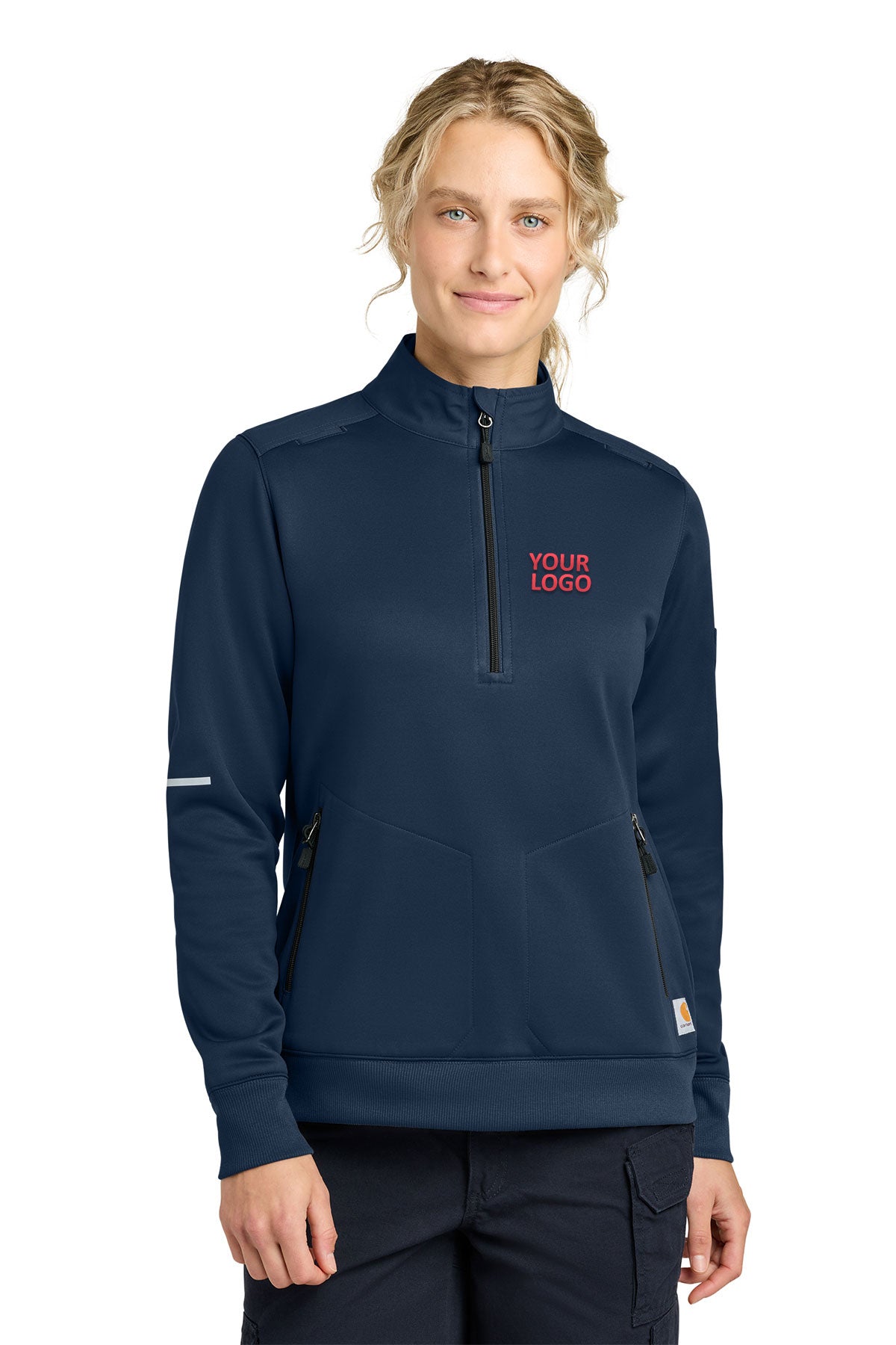 Custom Carhartt CTC82912 Dark Navy custom sweatshirts with logo