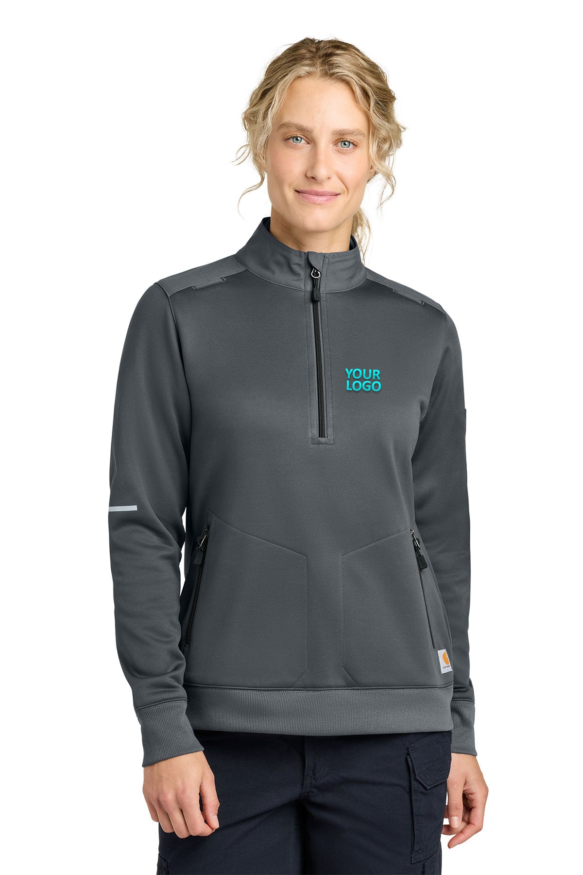 Custom Carhartt CTC82912 Pewter custom sweatshirts with logo