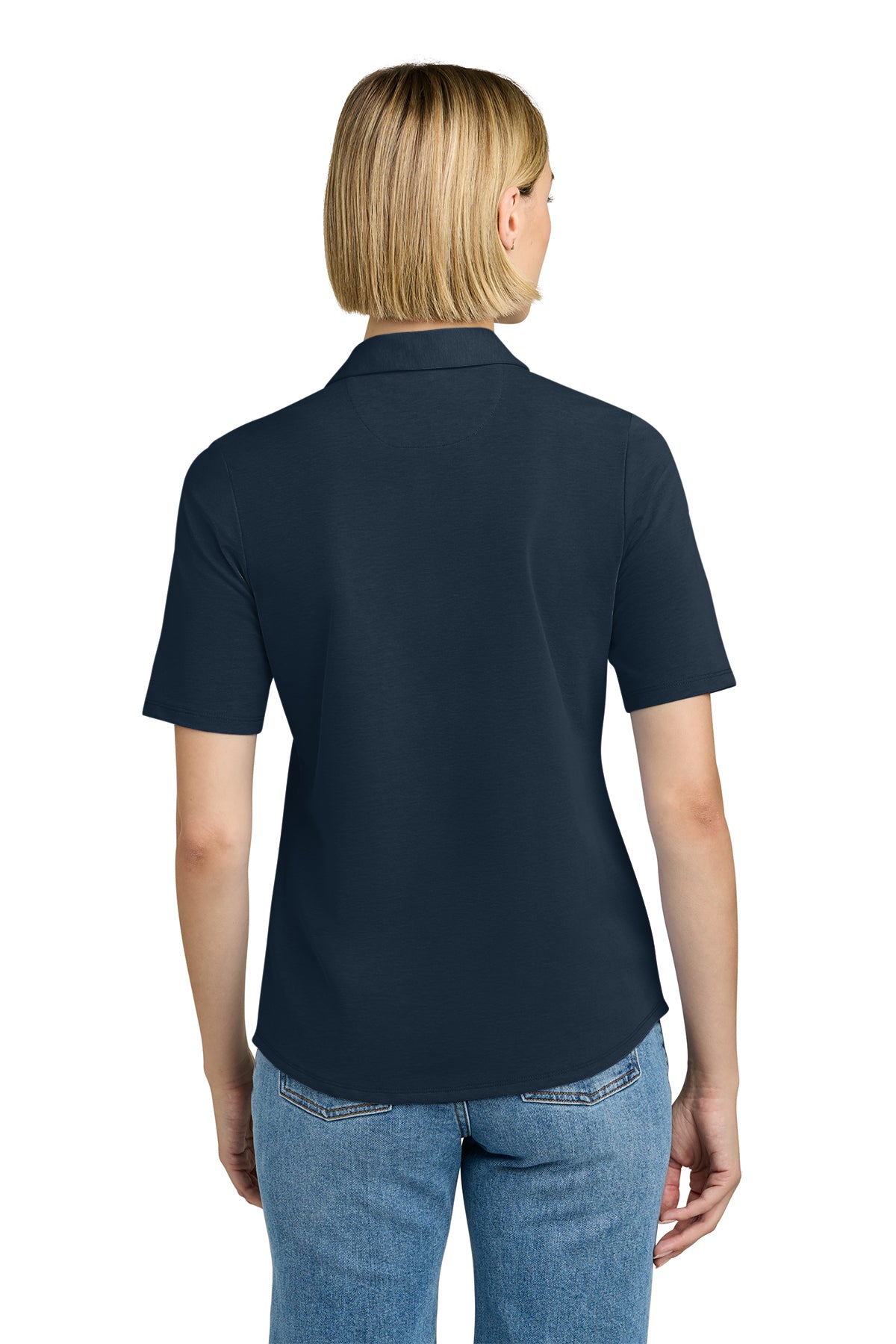 Brooks Brothers Womens Pinpoint Pique Custom Polos, Navy