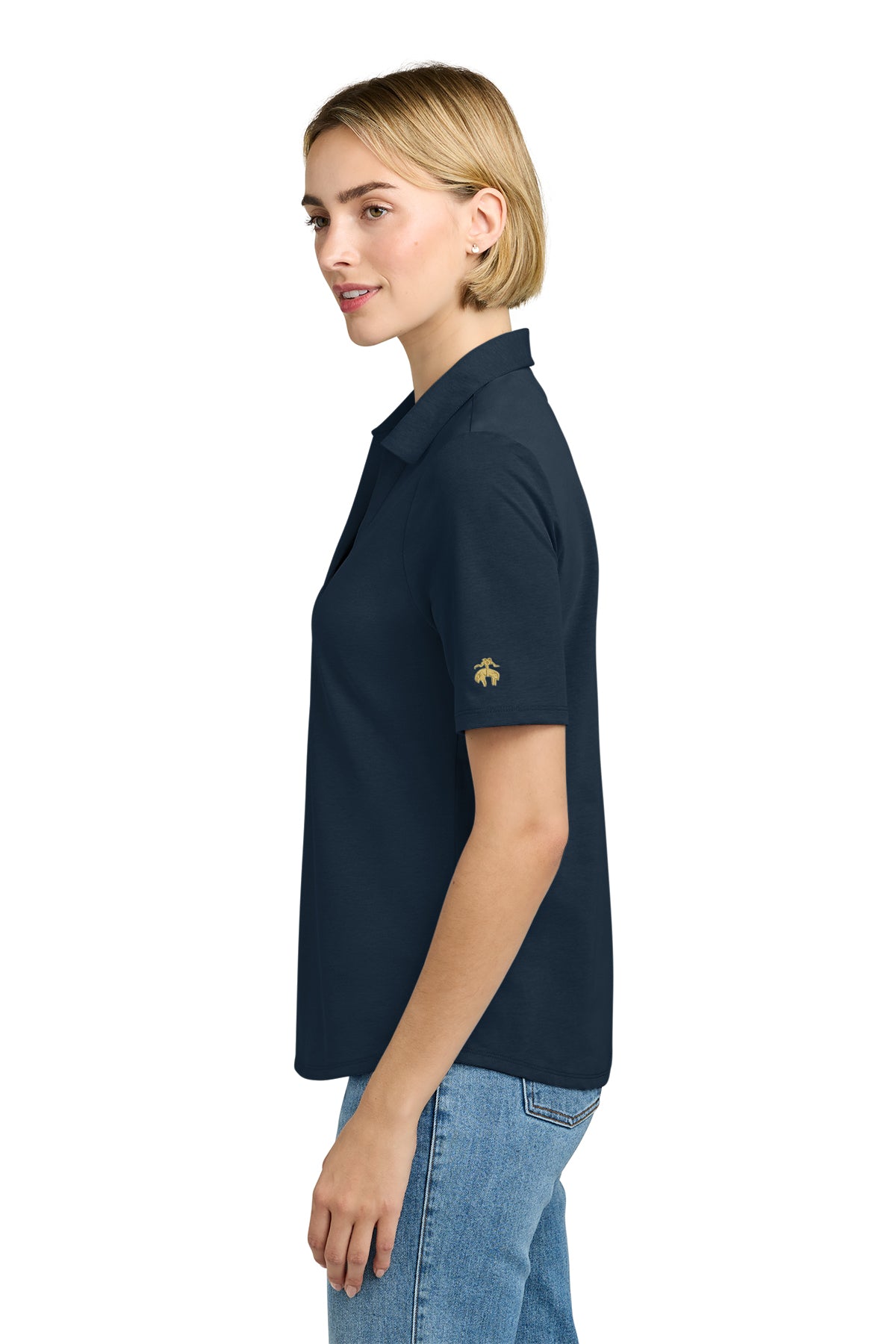 Brooks Brothers Womens Pinpoint Pique Custom Polos, Navy