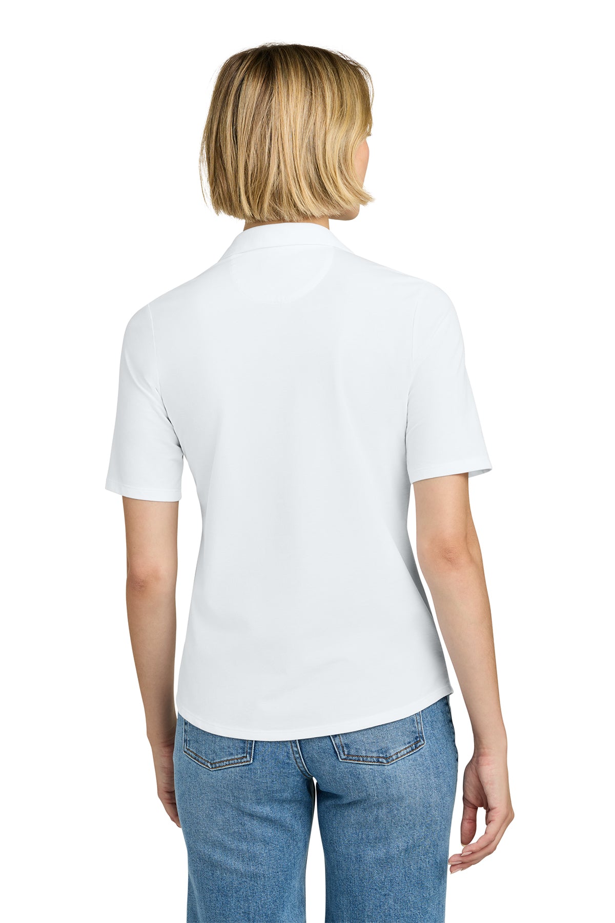 Brooks Brothers Womens Pinpoint Pique Custom Polos, White