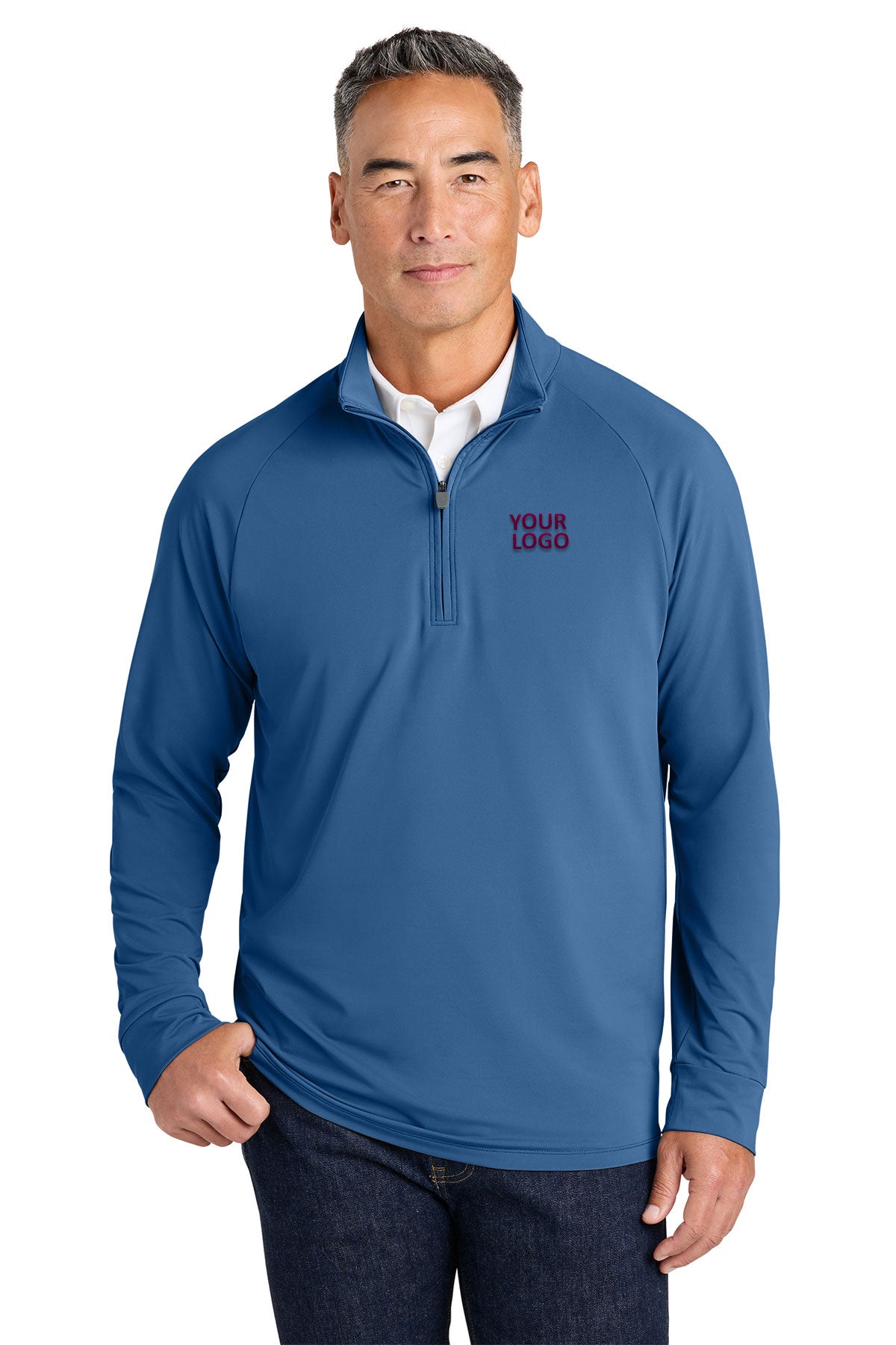 Brooks Brothers Blue BB18214 custom embroidered sweatshirts