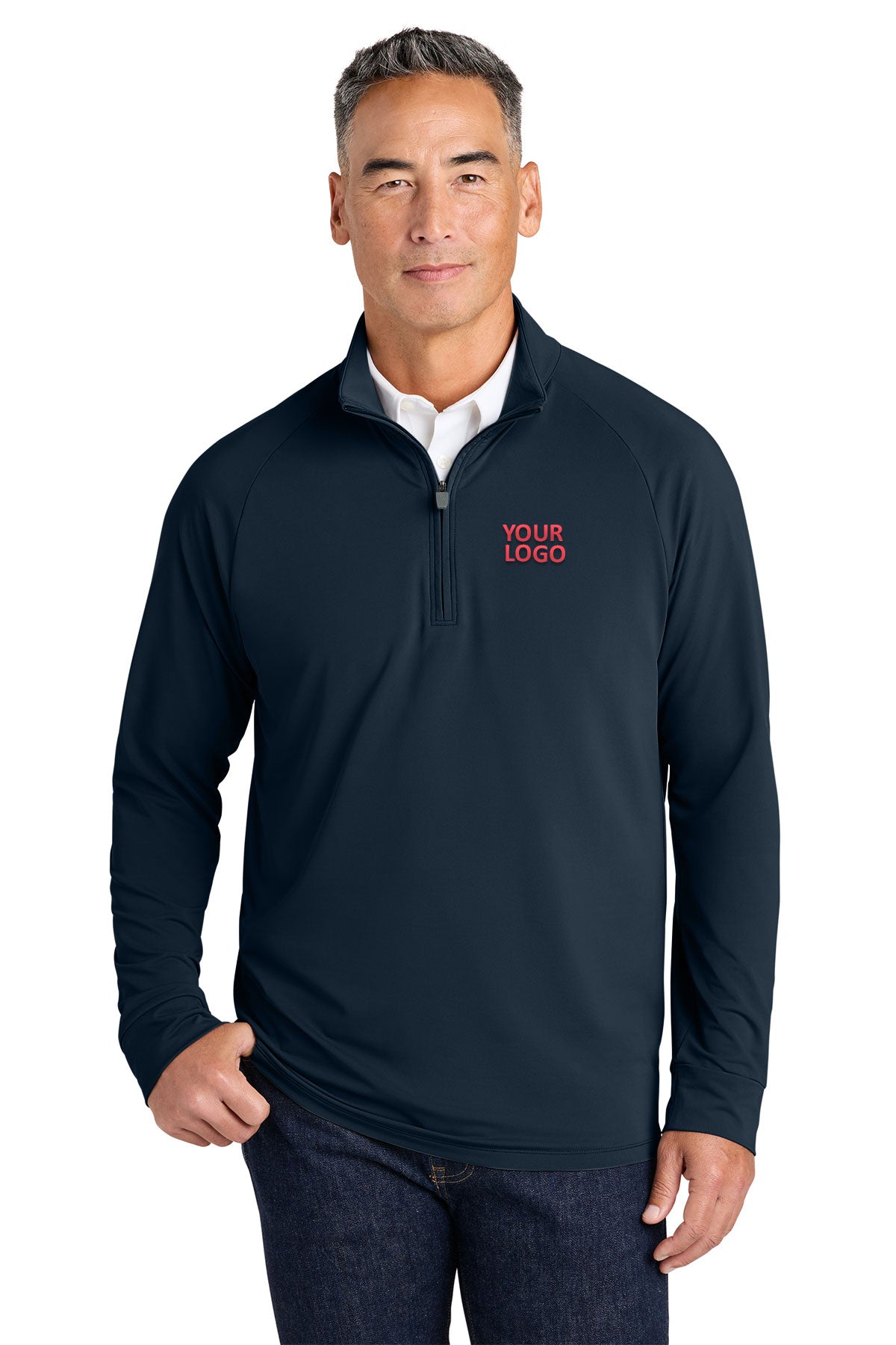 Brooks Brothers Luxe Performance Custom 1/4-Zips, Navy [Dunbar]