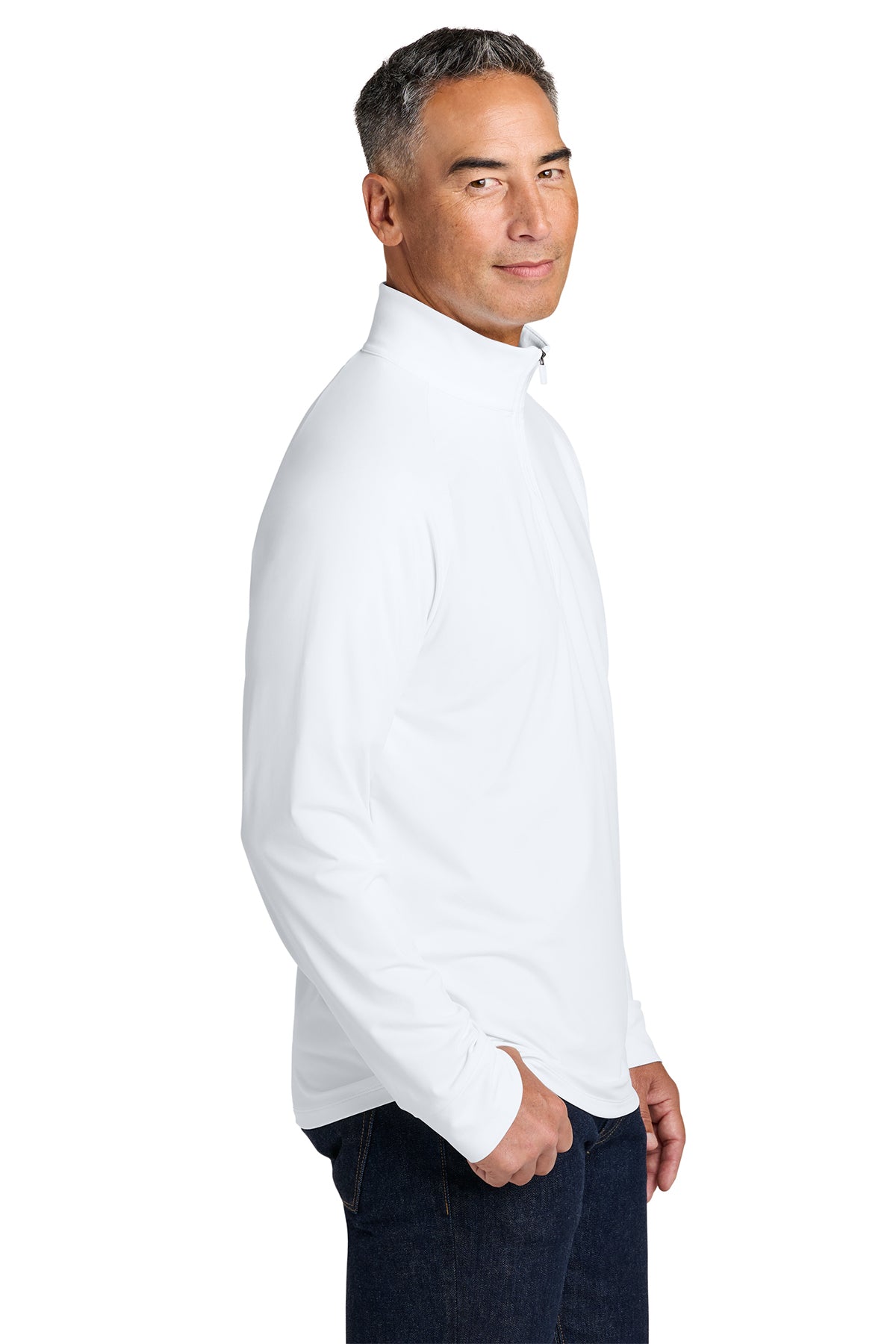 Brooks Brothers Luxe Performance Custom 1/4-Zips, White [Fellowes Brands]