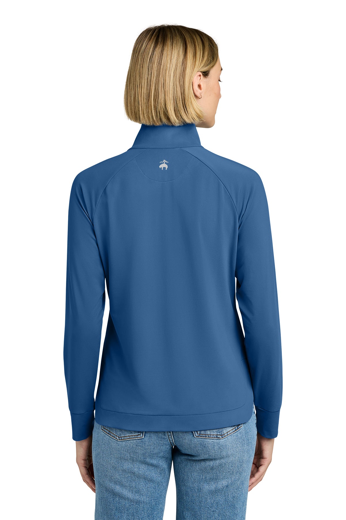 Brooks Brothers Womens Luxe Performance Custom 1/4-Zips, Blue