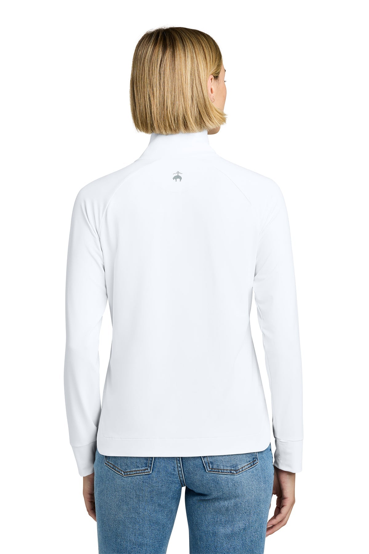 Brooks Brothers Womens Luxe Performance Custom 1/4-Zips, White [Claritas Rx]