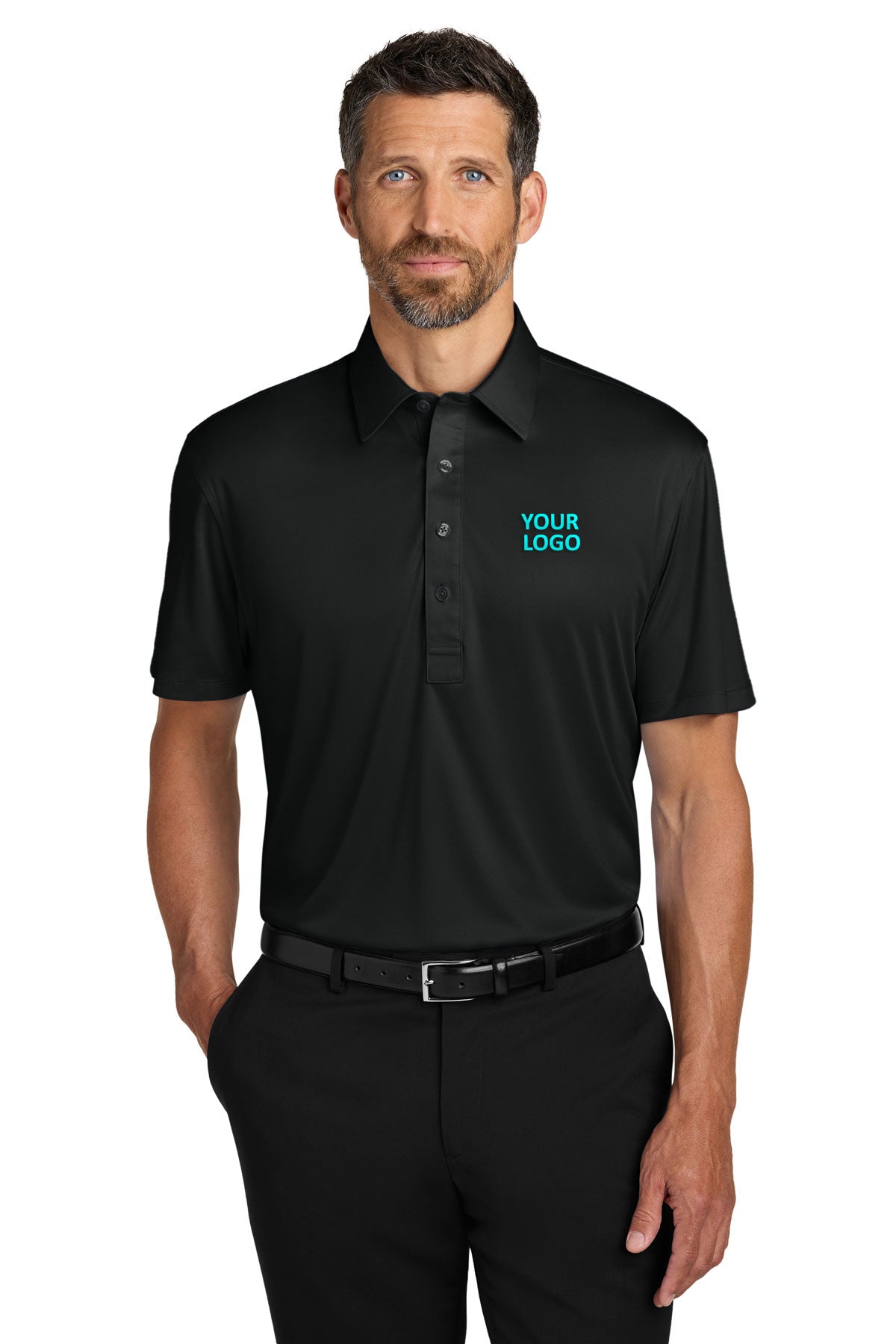 Port Authority Shirt Collar Polo, Deep Black