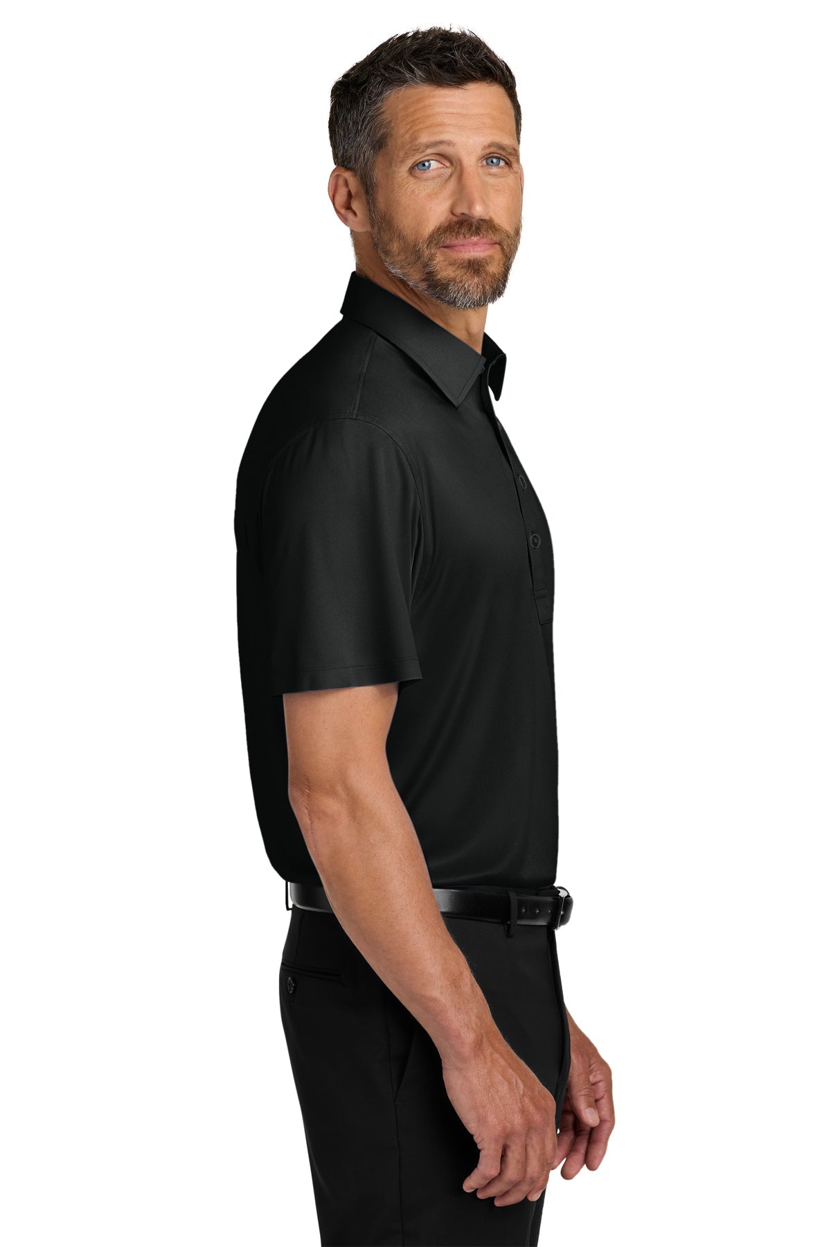 Port Authority Shirt Collar Polo, Deep Black [Sentinel Management]