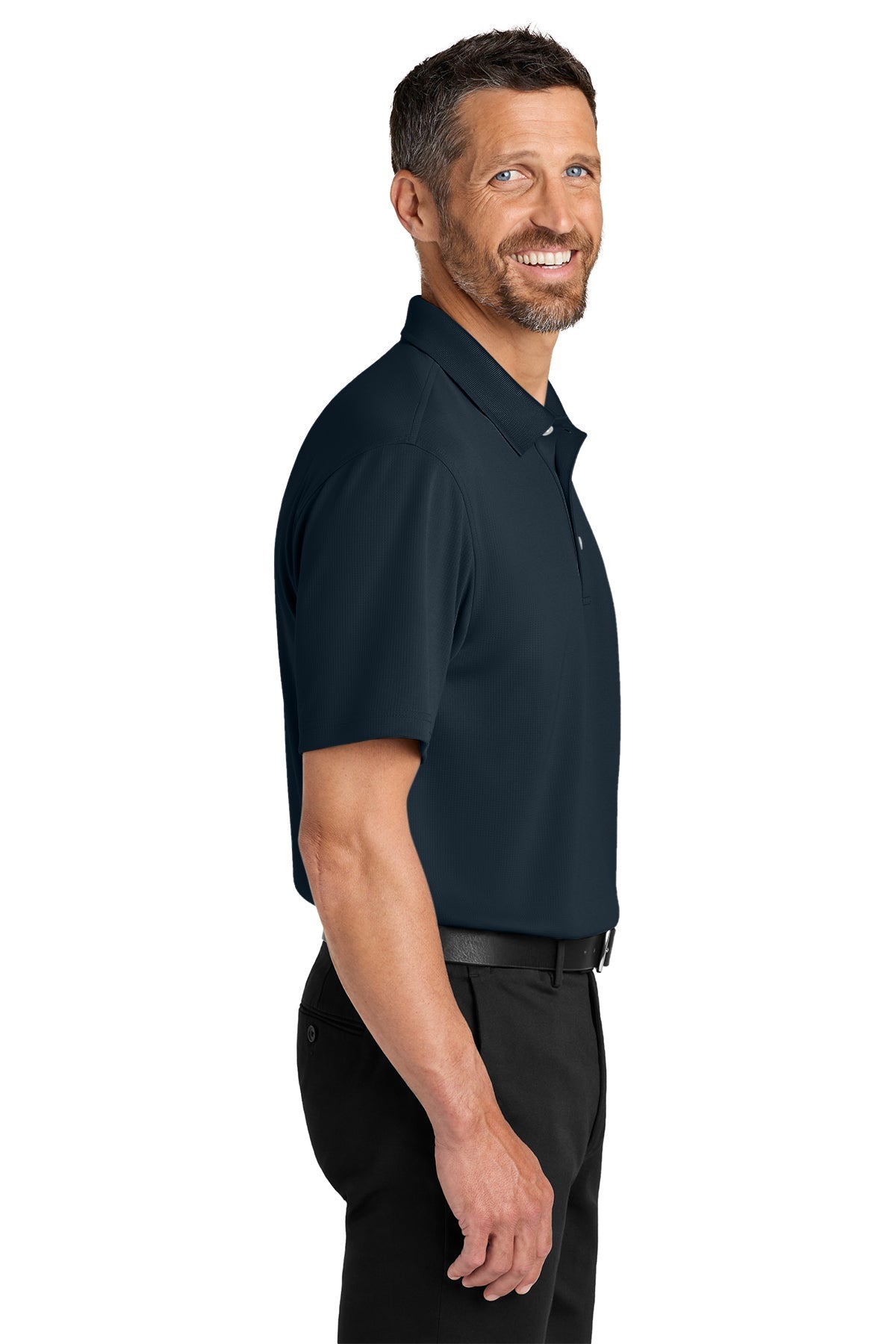 Port Authority Dry Zone Stain-Release Grid Polo, Night Navy [TW Constructors]