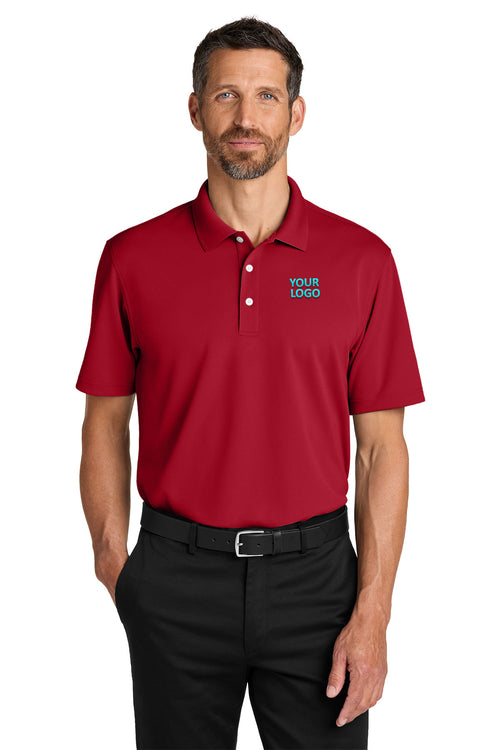 Port Authority Womens Dry Zone Stain-Release Grid Polo, Rich Red