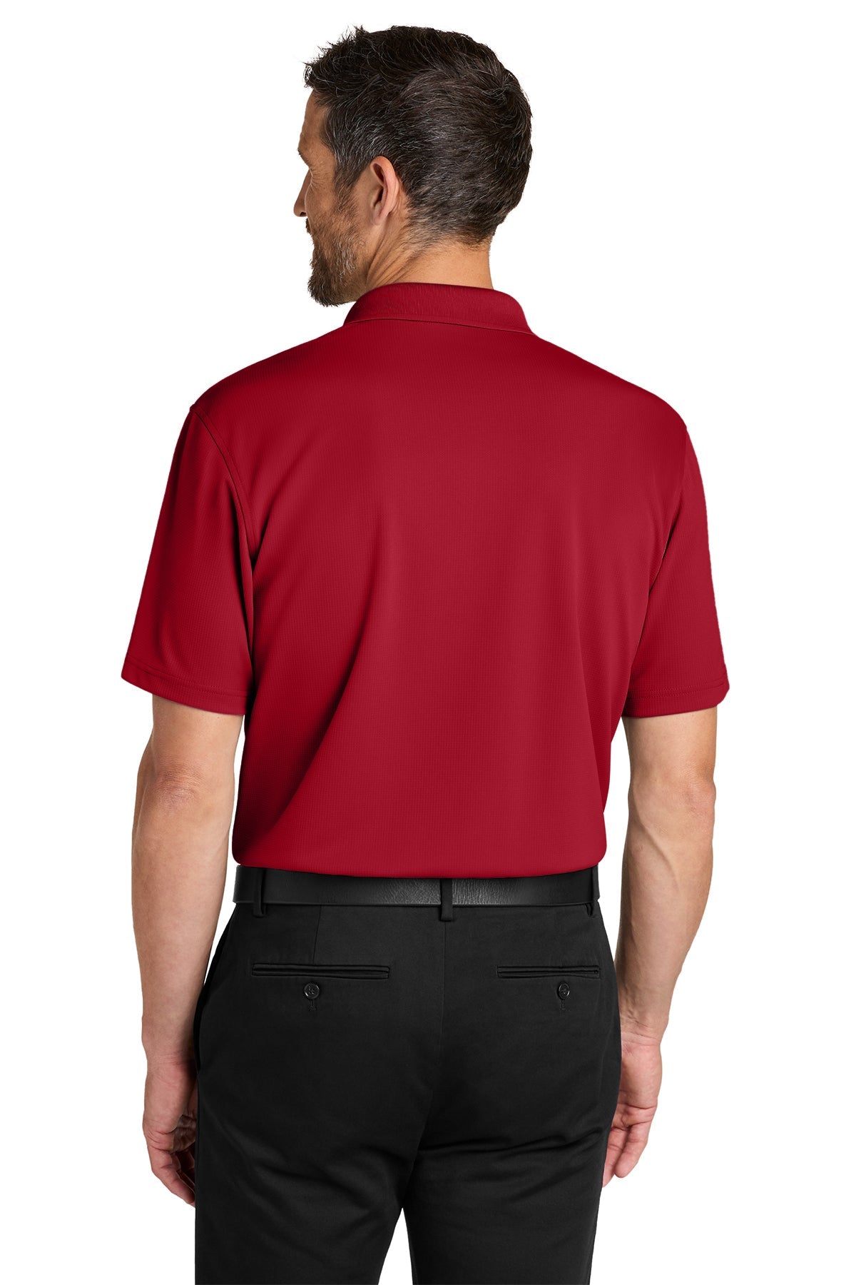 Port Authority Dry Zone Stain-Release Grid Polo, Rich Red [Fire Solutions]