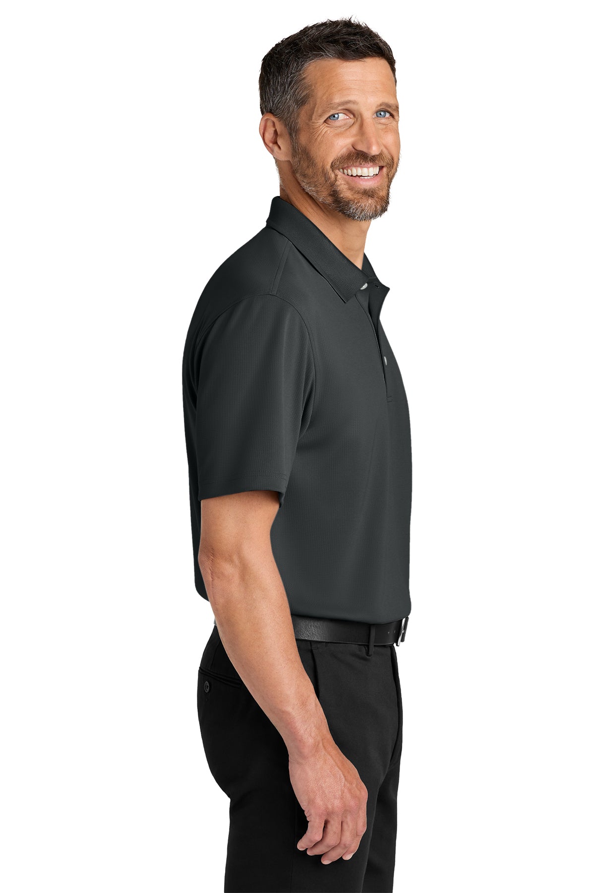 Port Authority Dry Zone Stain-Release Grid Polo, Seal Grey [TW Constructors]