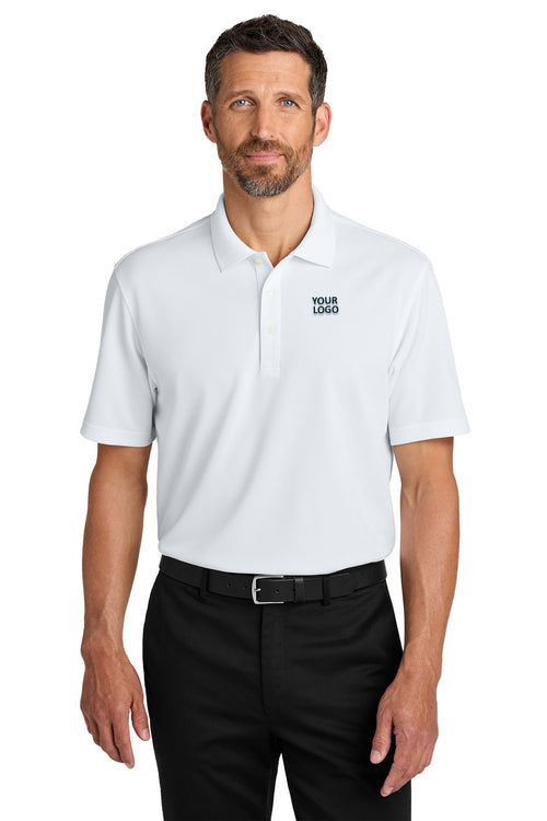 Port Authority Womens Dry Zone Stain-Release Grid Polo, White